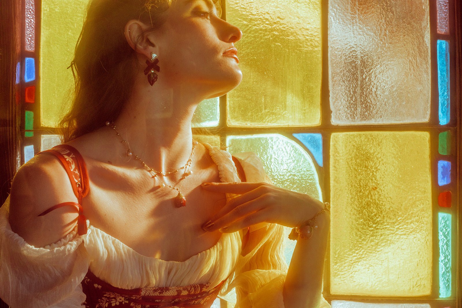 red Blossom - JewelryBlossom
red flower jewelry
red wedding jewelry
red hair clips