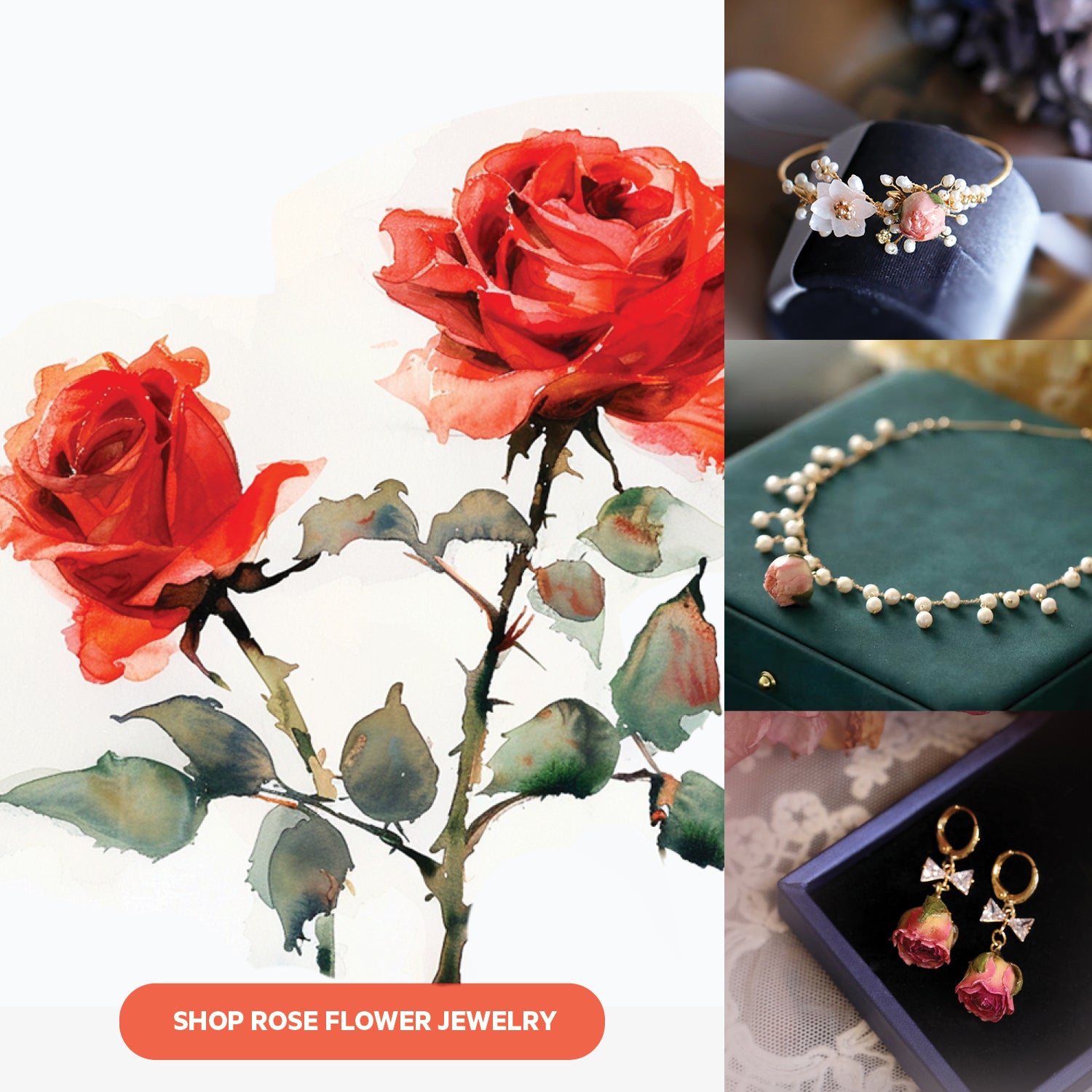 Rose - JewelryBlossom
rose flower jewelry
rose gold flower earrings