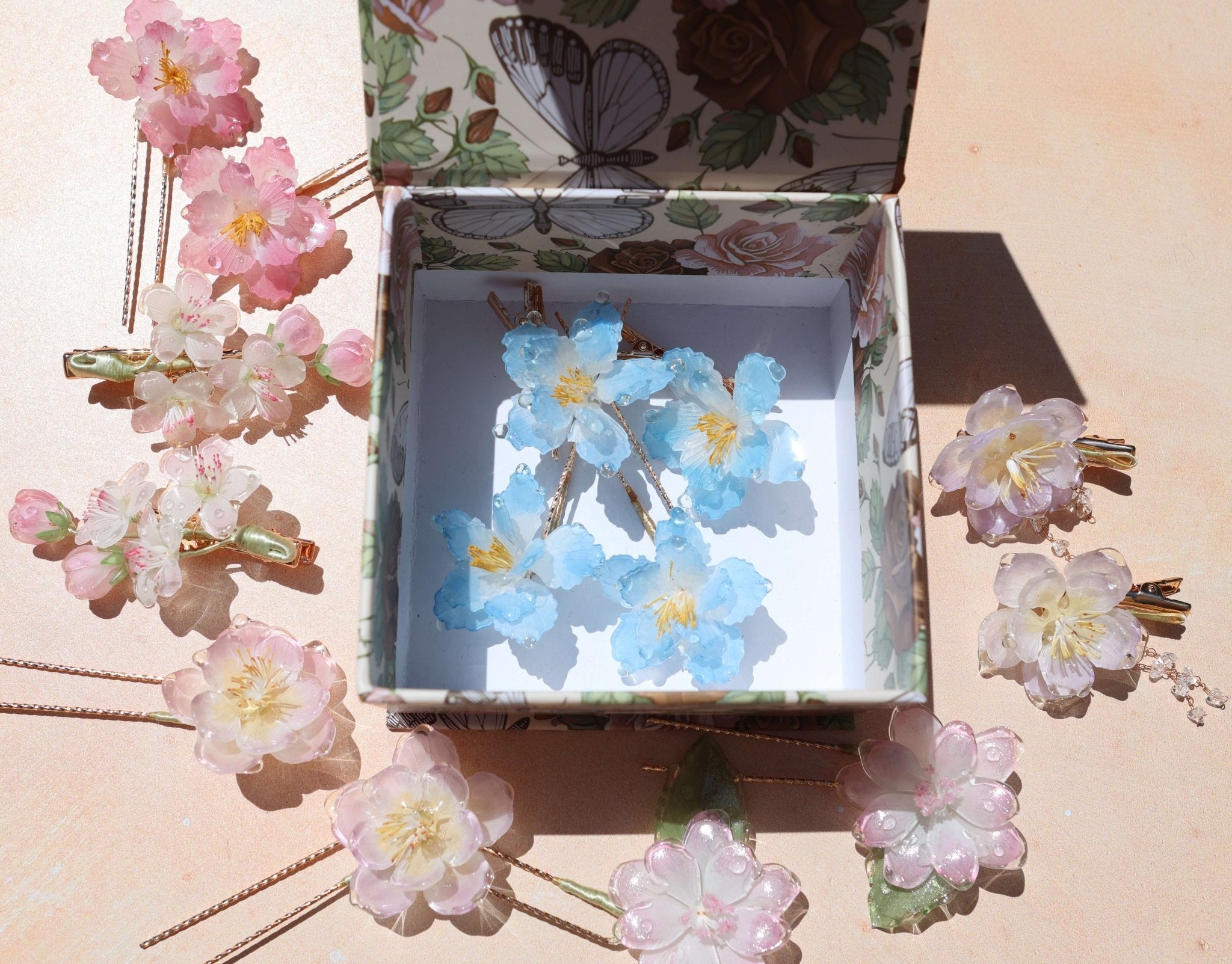 Unique Flower Hair Clips - JewelryBlossom