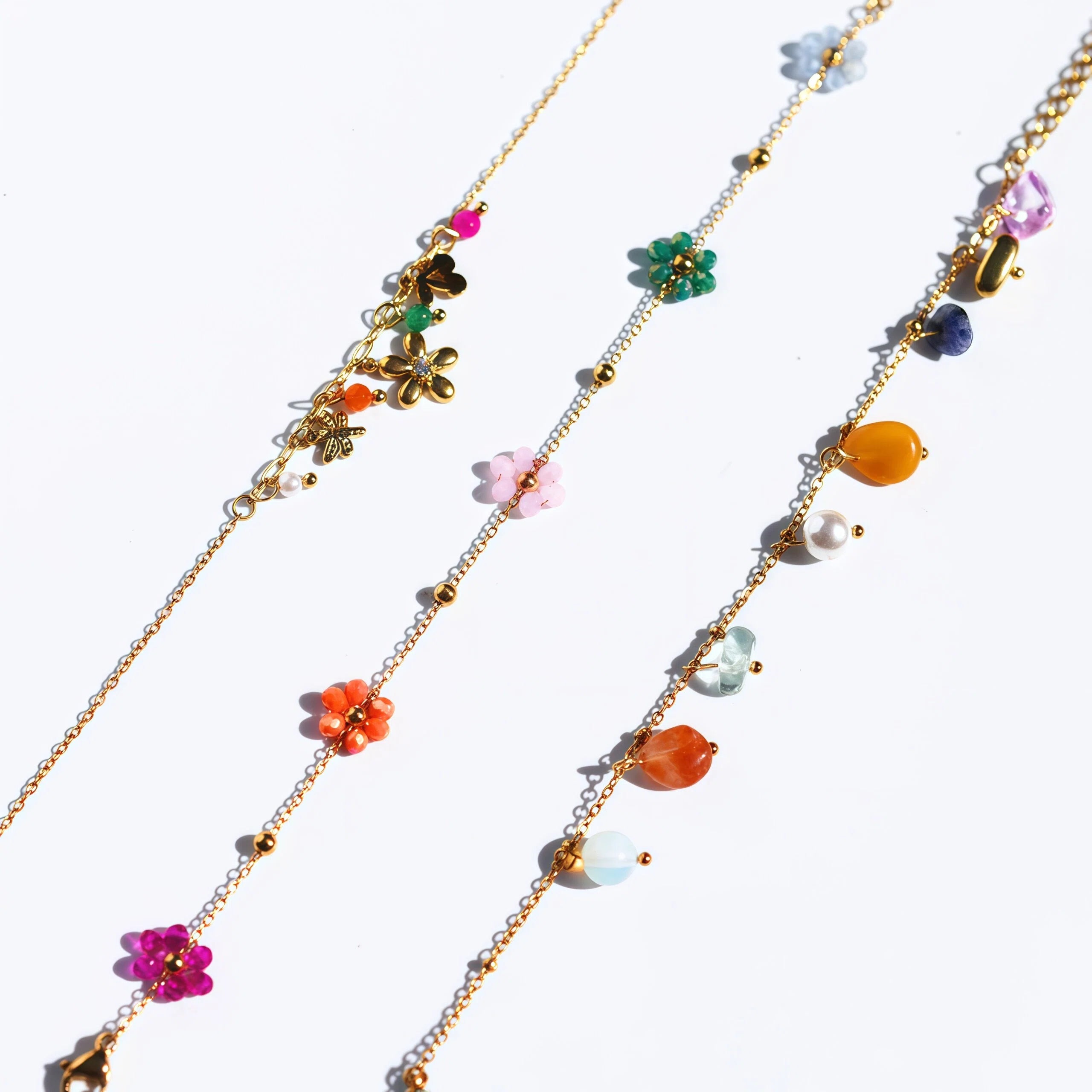 Meadow Mist Trio Layered Bracelets (3-pc Set)