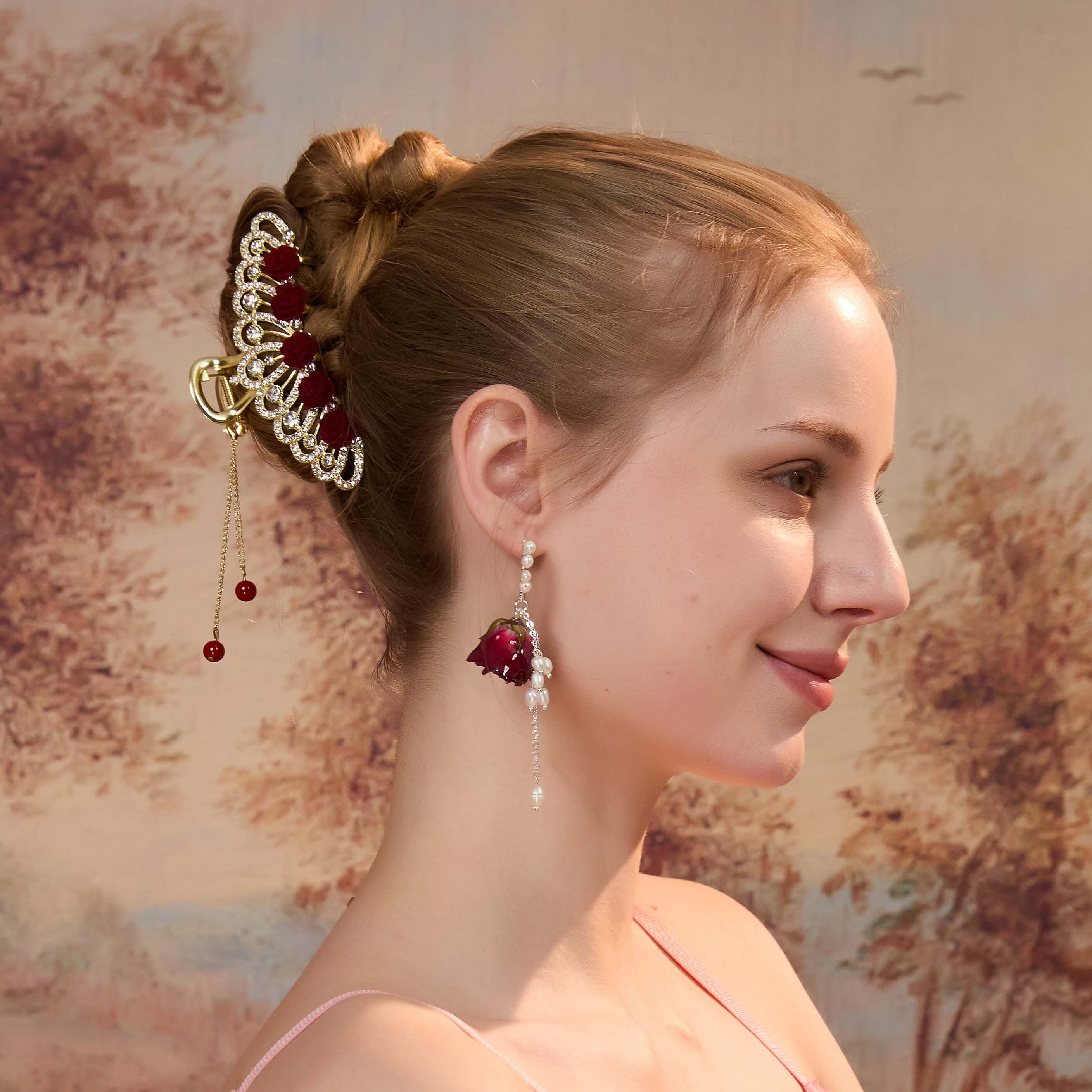 Rose Garden Crown Hair Claw