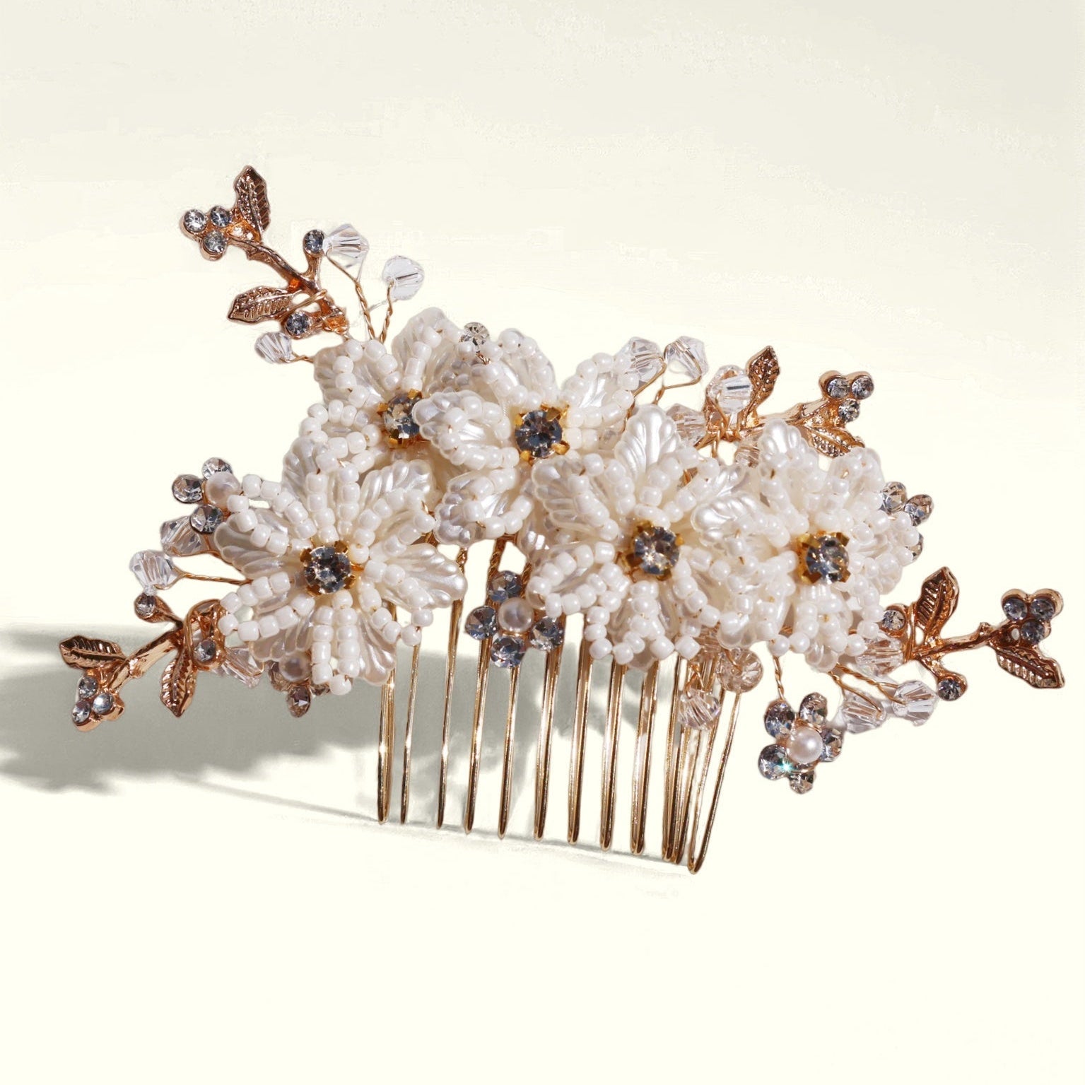 Amelia Gold Comb HAIR JewelryBlossom flowerjewelry weddingjewelry bridaljewelry weddinggift bridemaidgiftgiftforher mothergift daughtergift birthdaygift anniversarygi