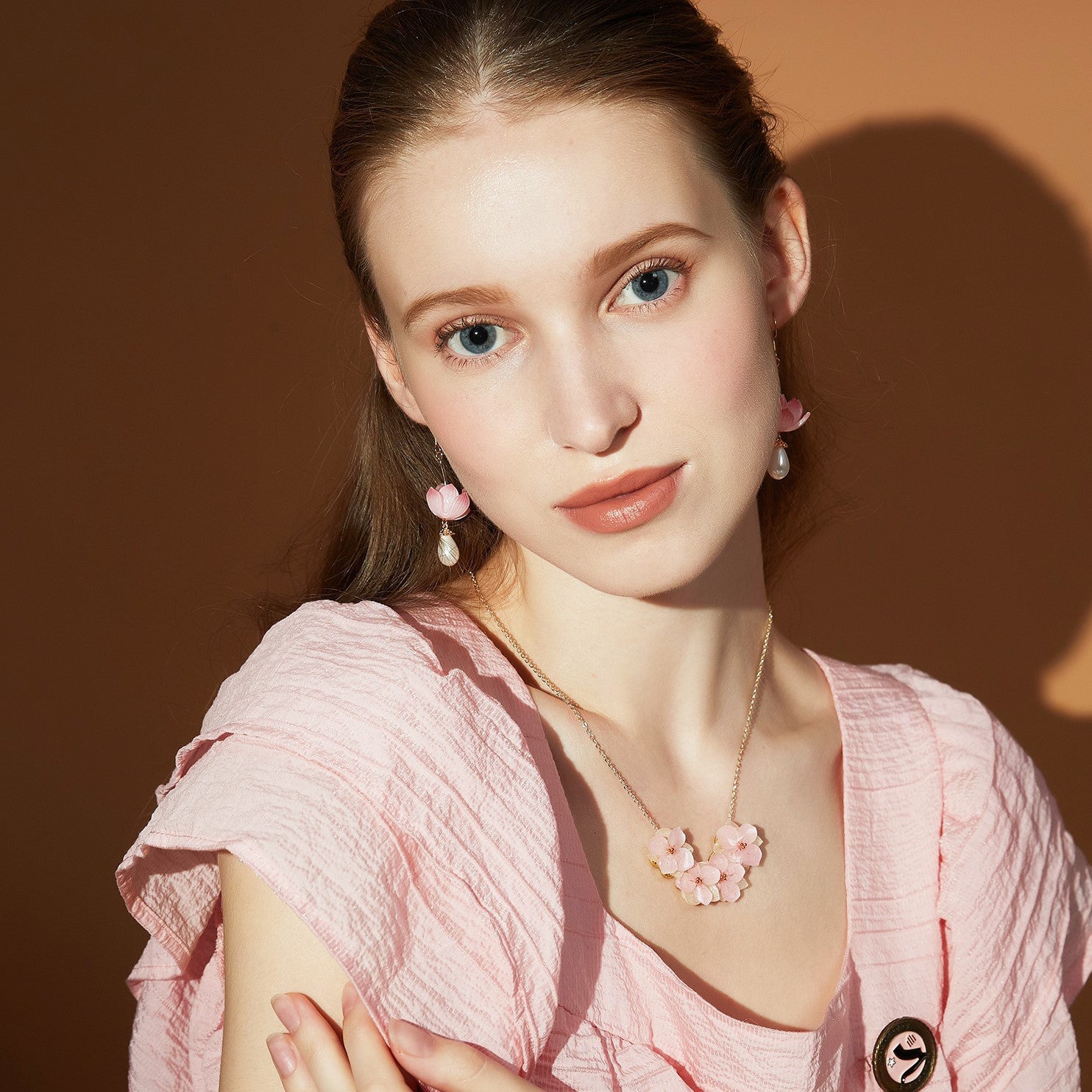 Amelia Pink Hydrangea Garden NecklaceNecklaceJewelryBlossomuniqueflowerearringsgiftforhermothergiftdaughtergiftbirthdaygiftanniversarygift