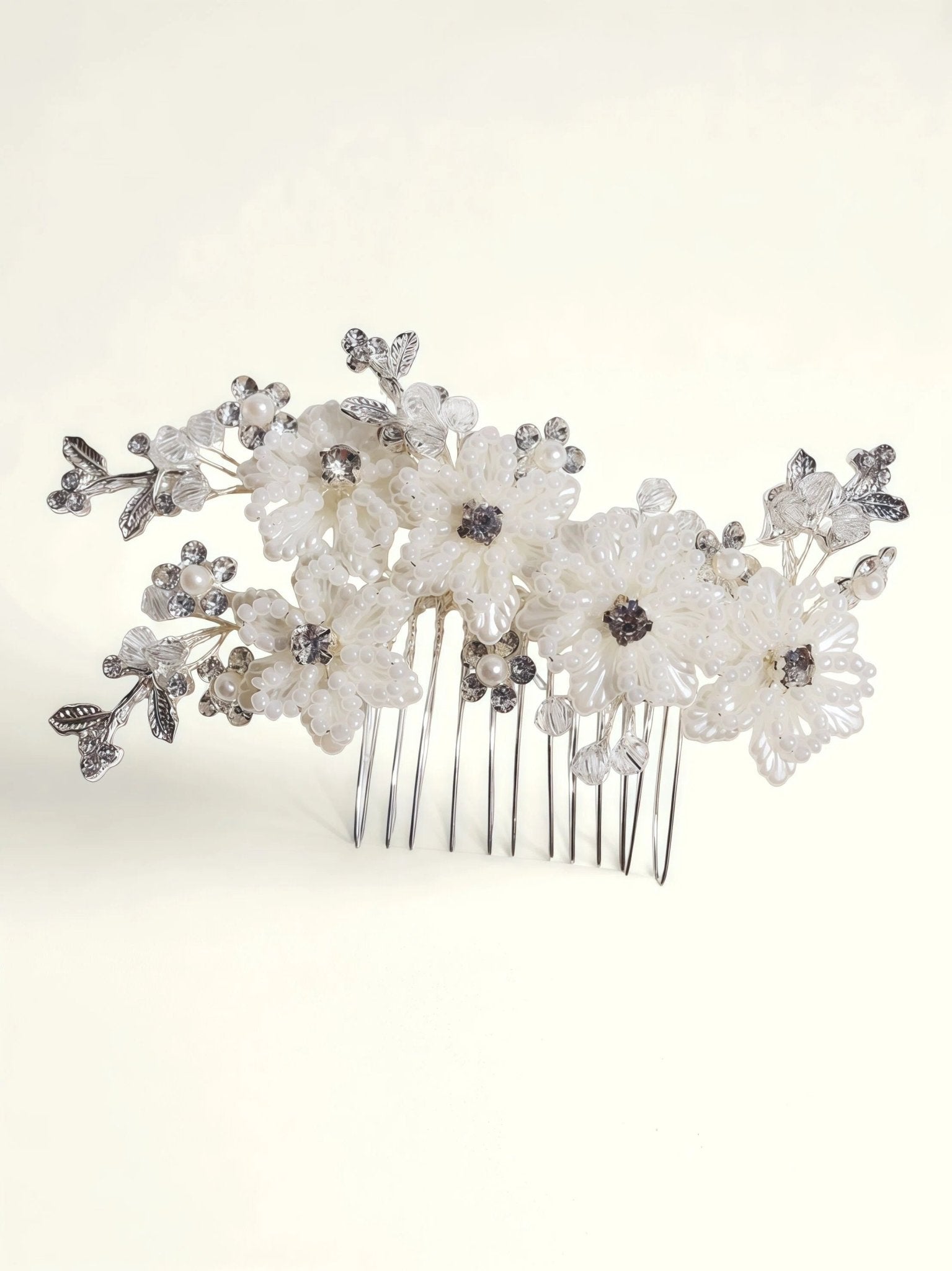 Amelia Silver CombHAIRJewelryBlossomuniqueflowerearringsgiftforhermothergiftdaughtergiftbirthdaygiftanniversarygift
