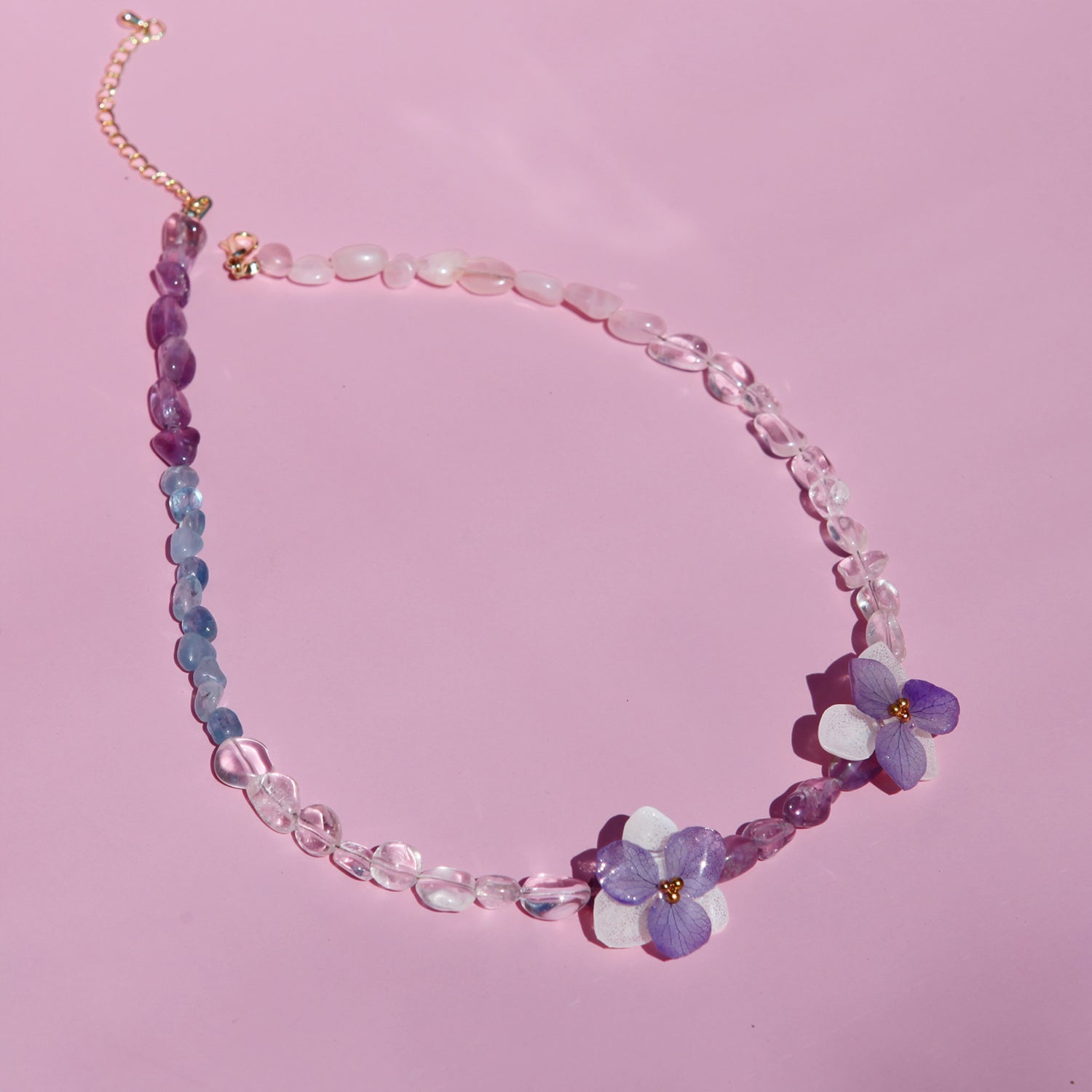 Amethyst Crystal Hydrangea Charm NecklaceNecklaceJewelryBlossomuniqueflowerearringsgiftforhermothergiftdaughtergiftbirthdaygiftanniversarygift