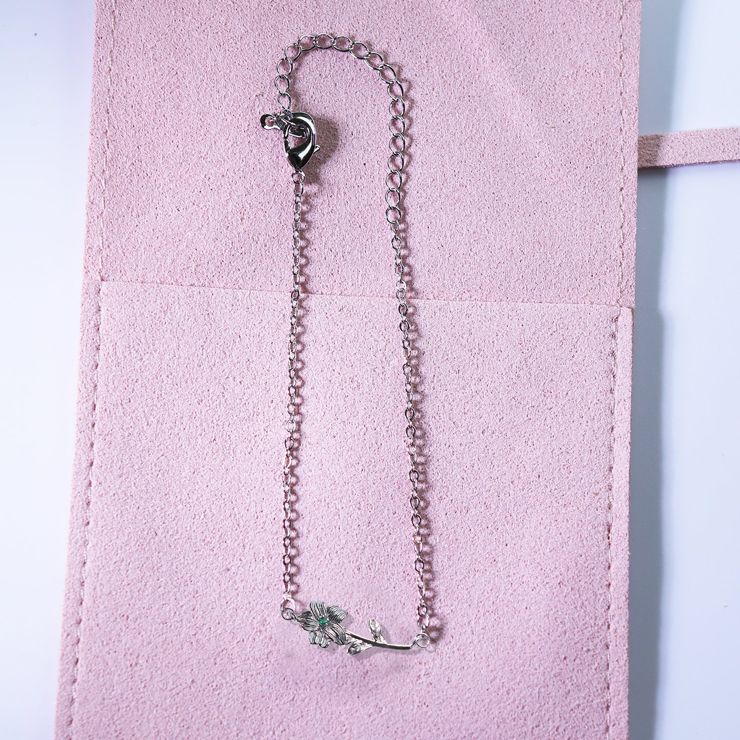 Birth Flower Silver BraceletsBraceletJewelryBlossomuniqueflowerearringsgiftforhermothergiftdaughtergiftbirthdaygiftanniversarygift