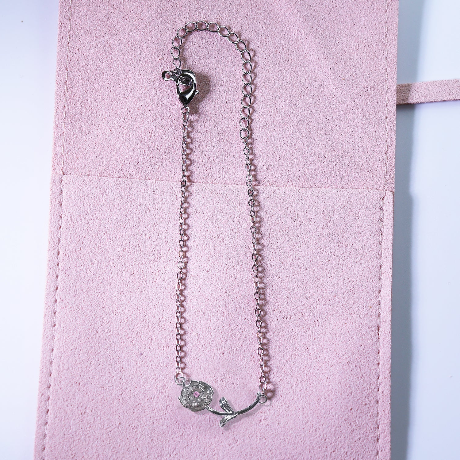 Birth Flower Silver BraceletsBraceletJewelryBlossomuniqueflowerearringsgiftforhermothergiftdaughtergiftbirthdaygiftanniversarygift