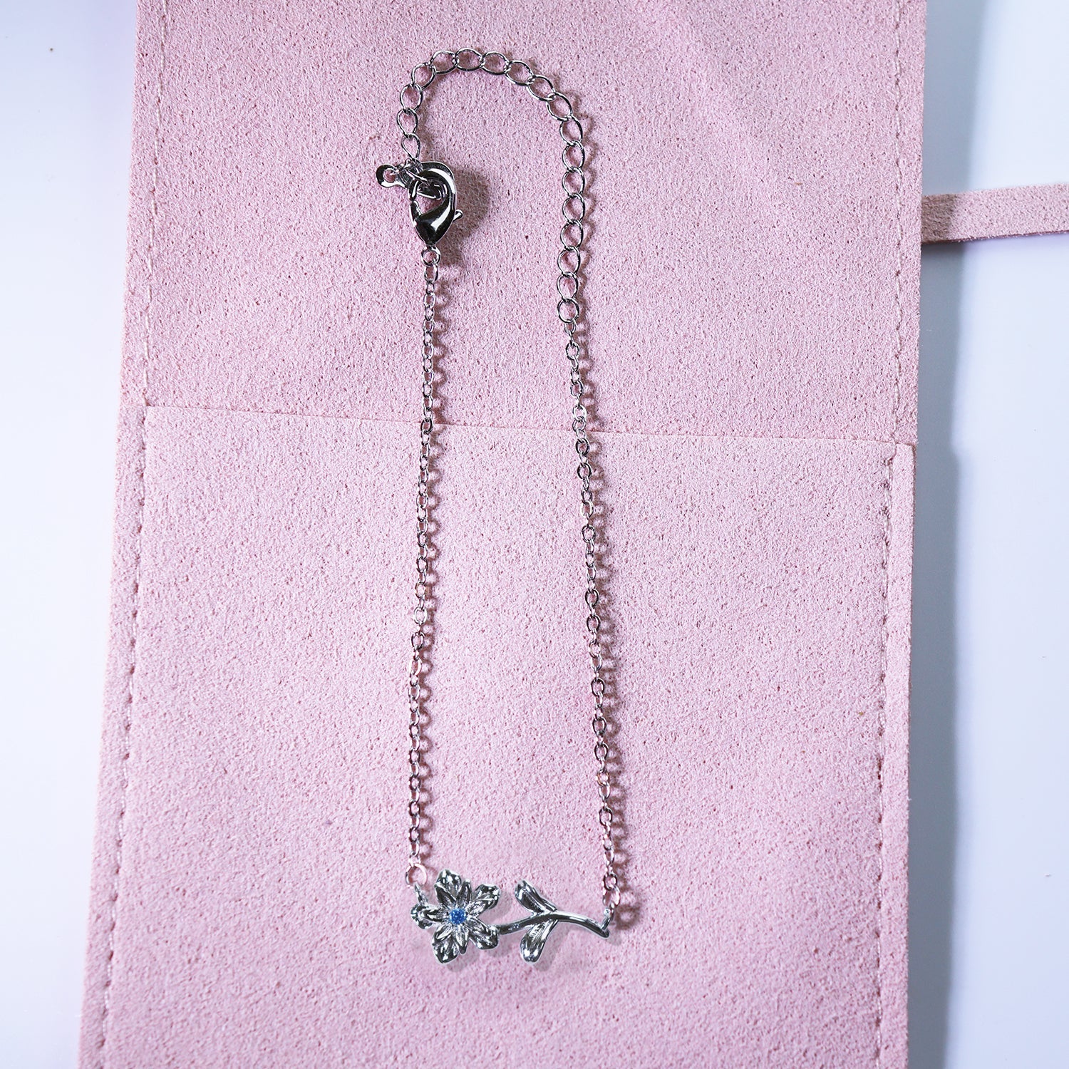 Birth Flower Silver BraceletsBraceletJewelryBlossomuniqueflowerearringsgiftforhermothergiftdaughtergiftbirthdaygiftanniversarygift