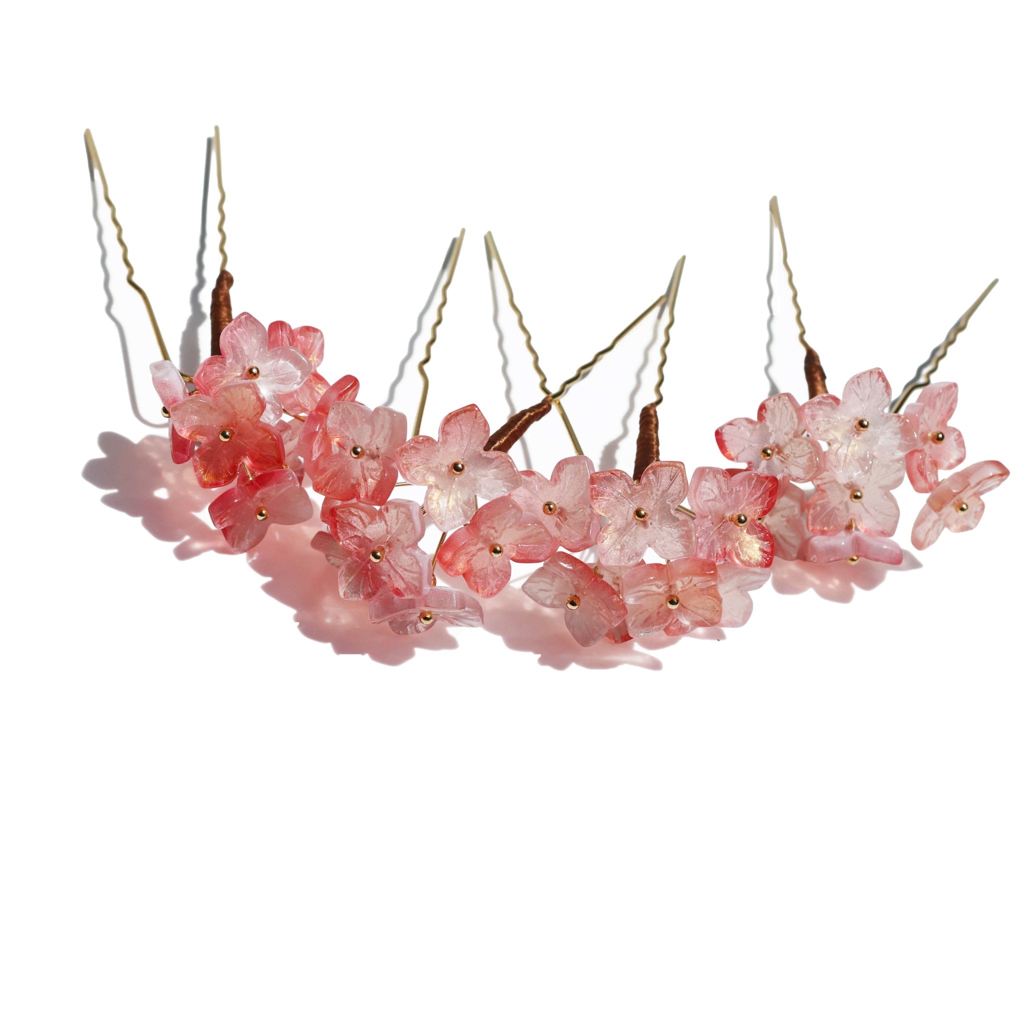 Blush Glow Hydrangea Hair Pin 4 - Piece SetHair ClipsJewelryBlossomuniqueflowerearringsgiftforhermothergiftdaughtergiftbirthdaygiftanniversarygift