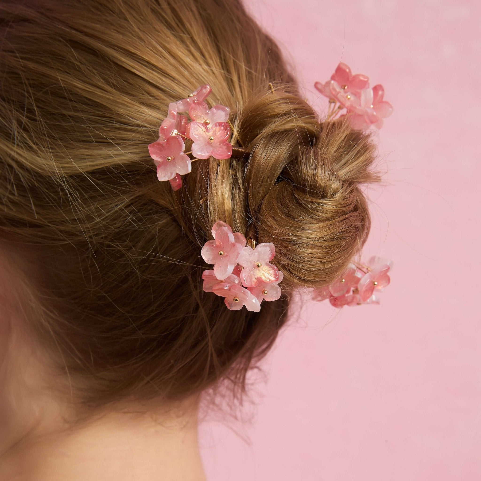 Blush Glow Hydrangea Hair Pin 4 - Piece SetHair ClipsJewelryBlossomuniqueflowerearringsgiftforhermothergiftdaughtergiftbirthdaygiftanniversarygift