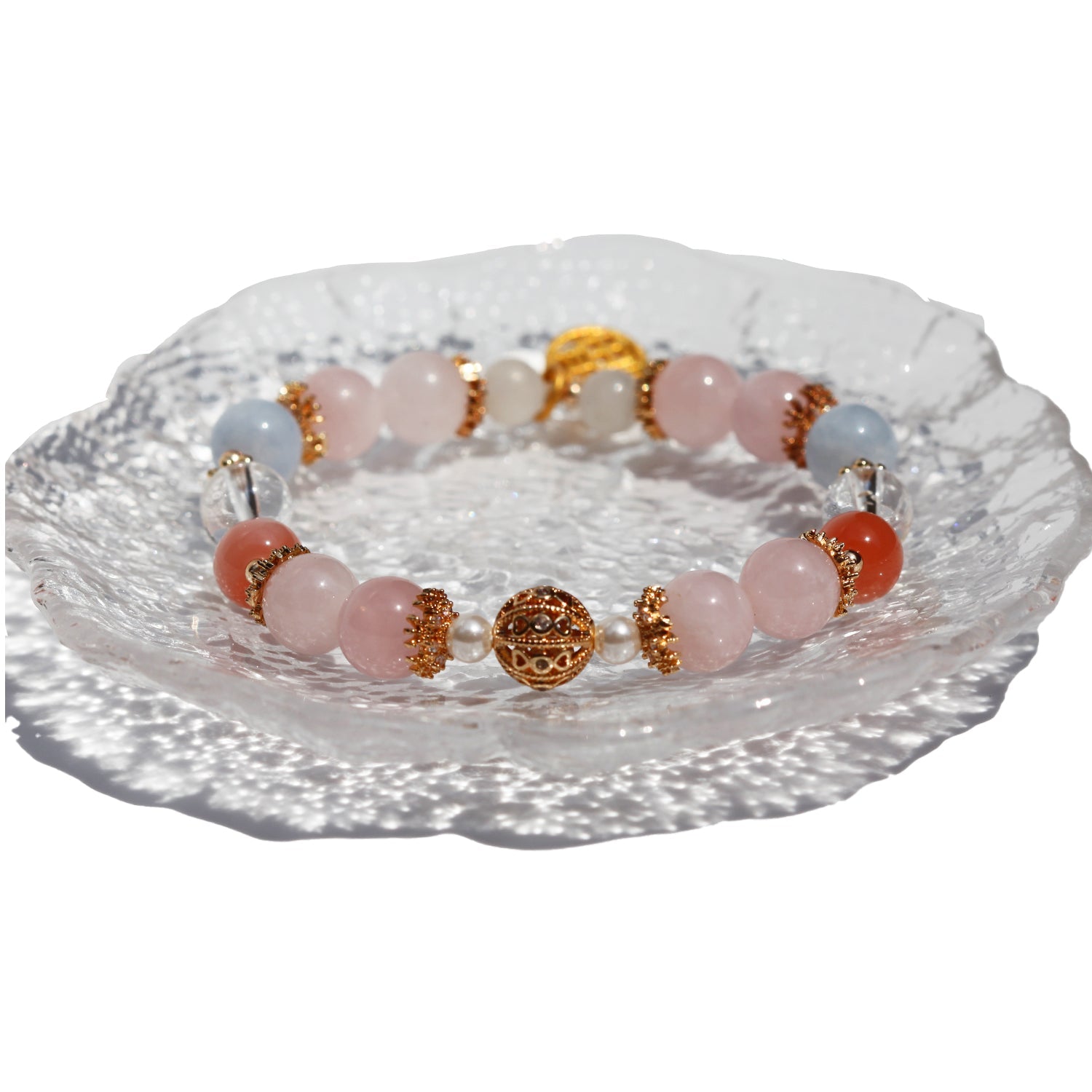 Blush Serenity Crystal BraceletBraceletJewelryBlossomuniqueflowerearringsgiftforhermothergiftdaughtergiftbirthdaygiftanniversarygift