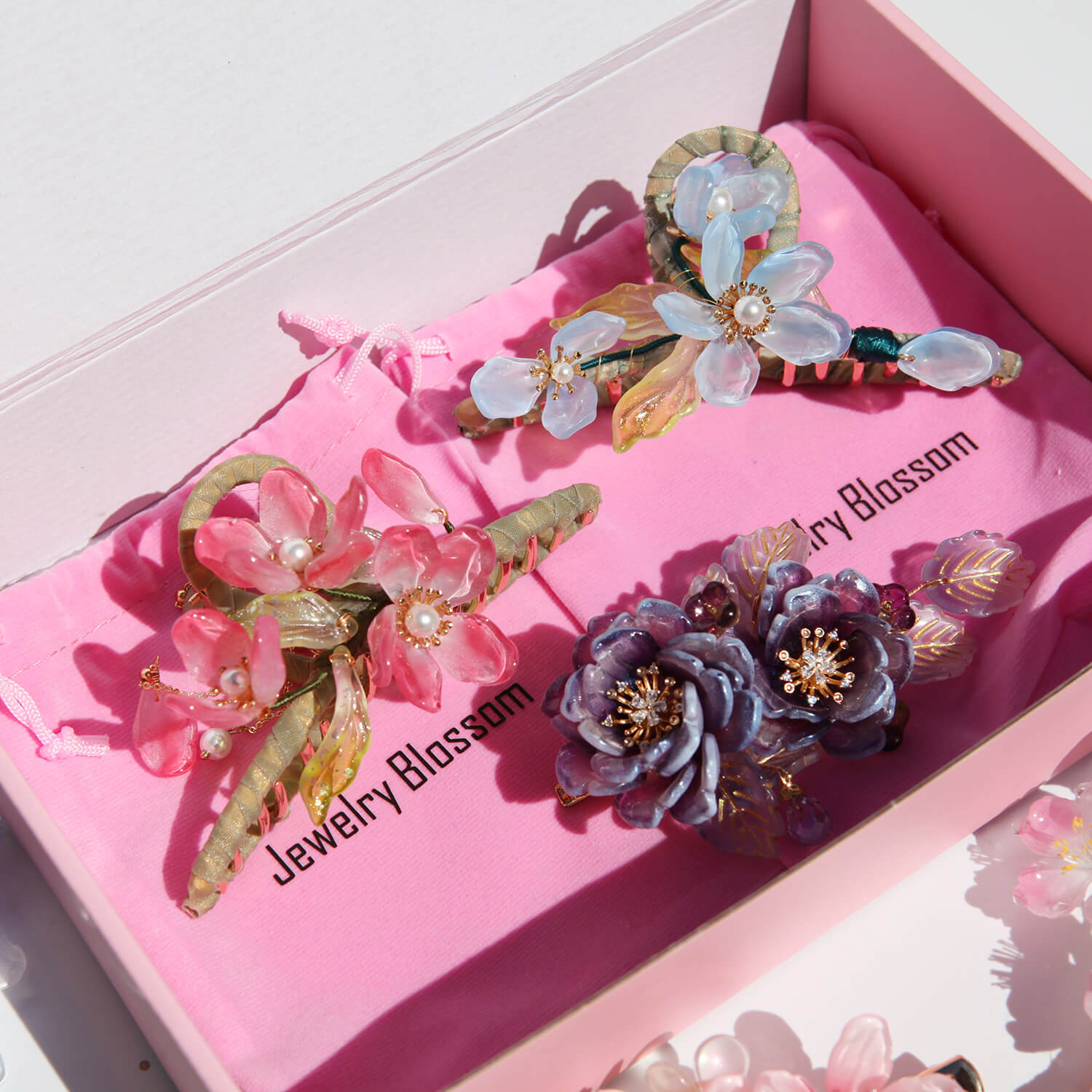 Camellia Hair Clips & Claws 3 - Piece SetJewelryBlossomuniqueflowerearringsgiftforhermothergiftdaughtergiftbirthdaygiftanniversarygift