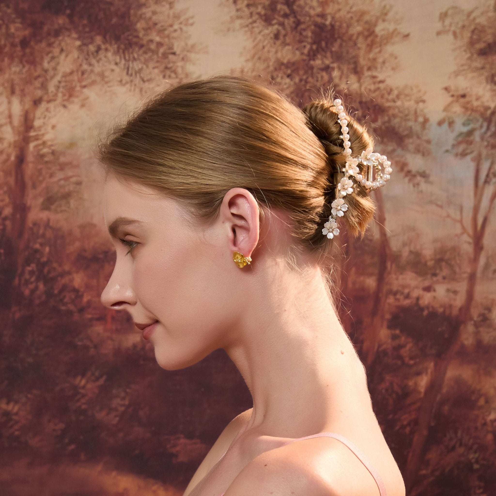 Cherry Blossom Tassel Hair Clawhair clawsJewelryBlossomuniqueflowerearringsgiftforhermothergiftdaughtergiftbirthdaygiftanniversarygift