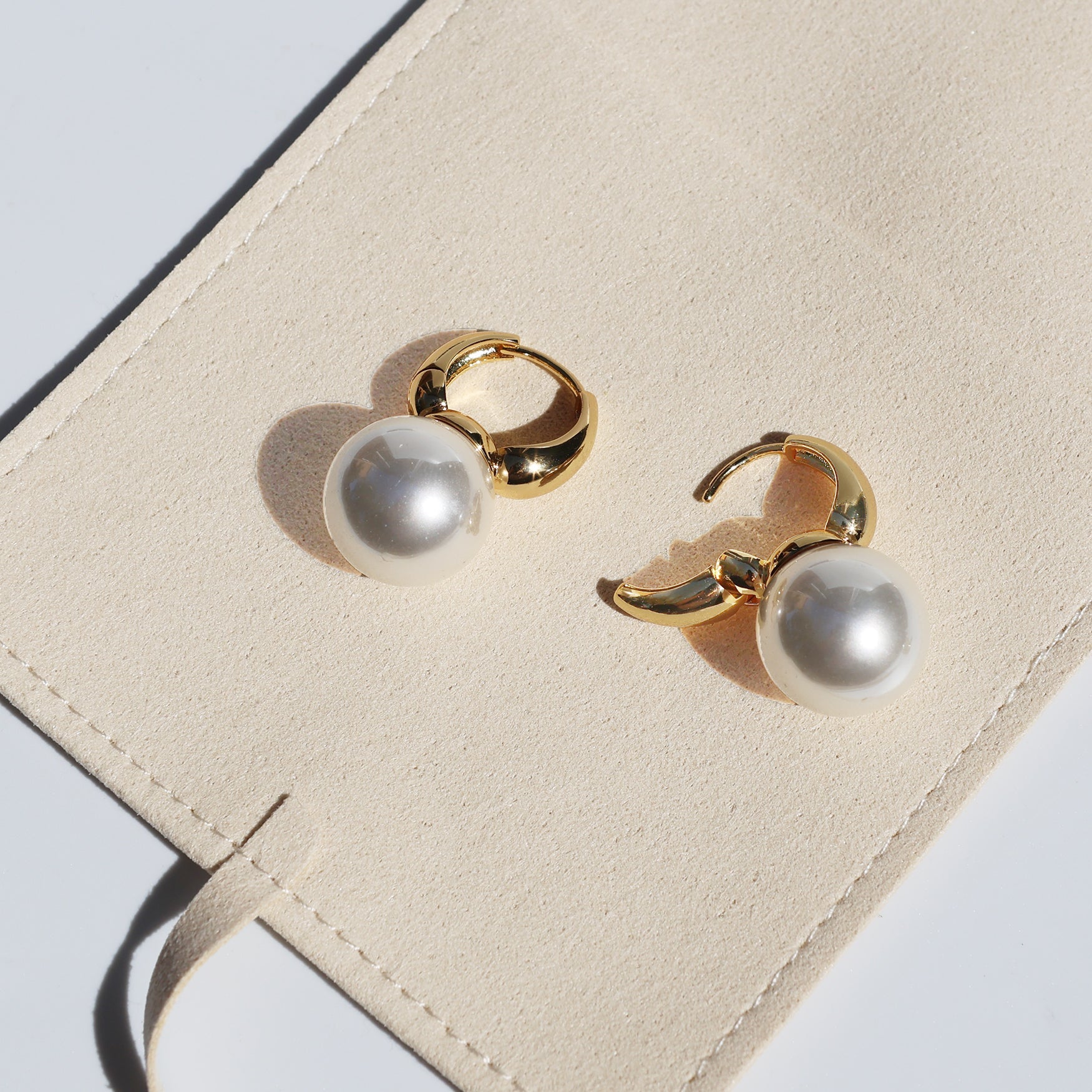 Crystal Pearl Hoop EarringsEarringsJewelryBlossomuniqueflowerearringsgiftforhermothergiftdaughtergiftbirthdaygiftanniversarygift