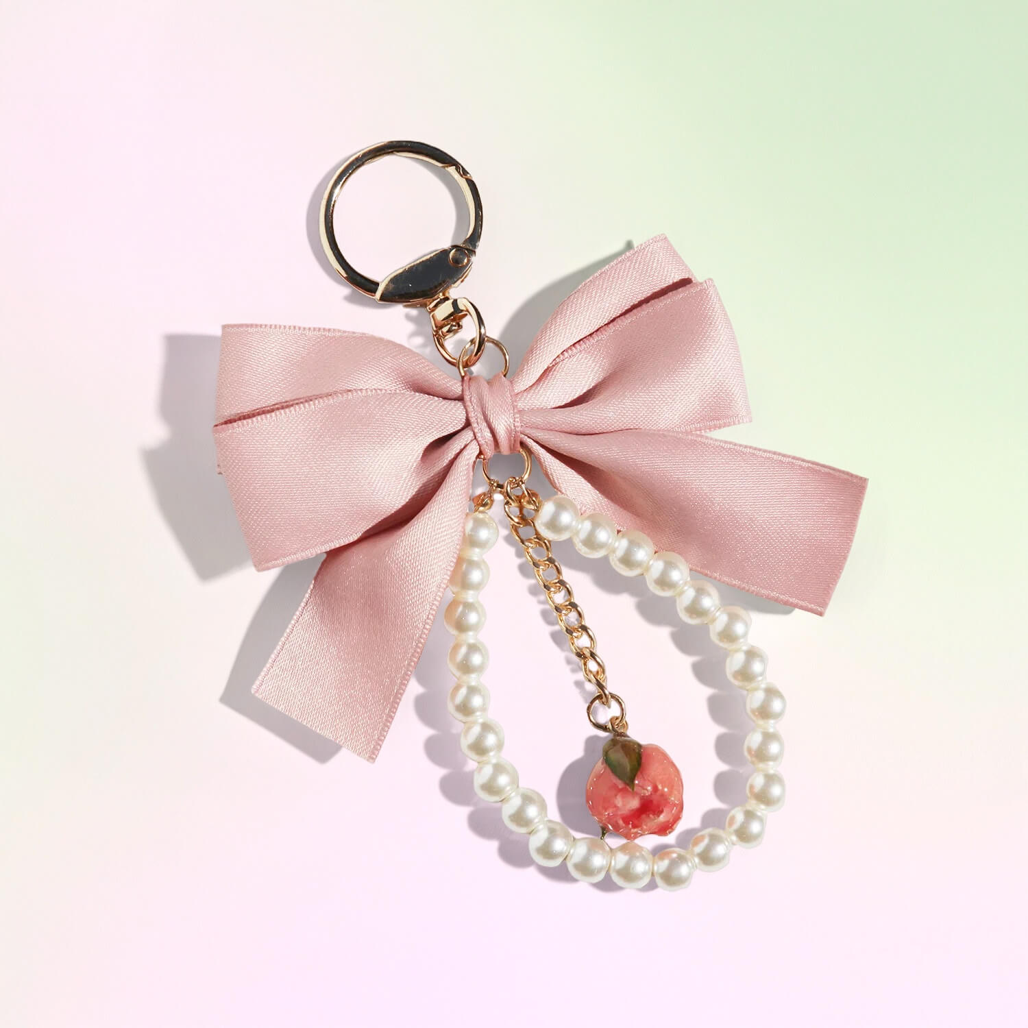 Crystal Pearl Real Rose Bowtie Bag CharmbroochJewelryBlossomuniqueflowerearringsgiftforhermothergiftdaughtergiftbirthdaygiftanniversarygift