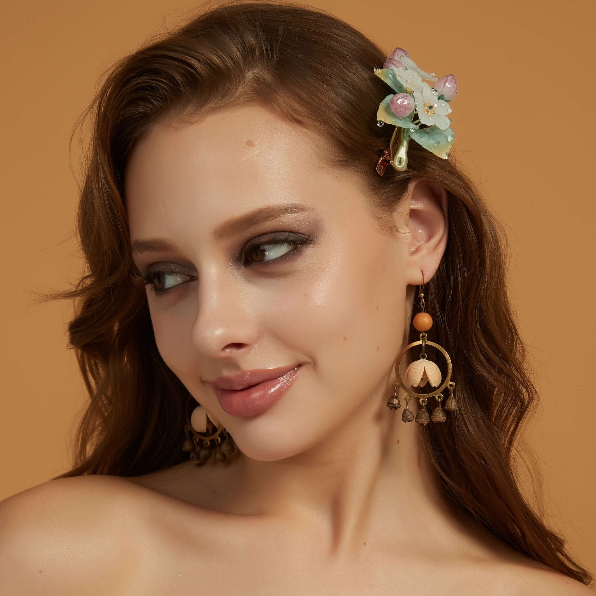 Dewdrop Berry Blossom Hair ClipHair ClipsJewelryBlossomuniqueflowerearringsgiftforhermothergiftdaughtergiftbirthdaygiftanniversarygift