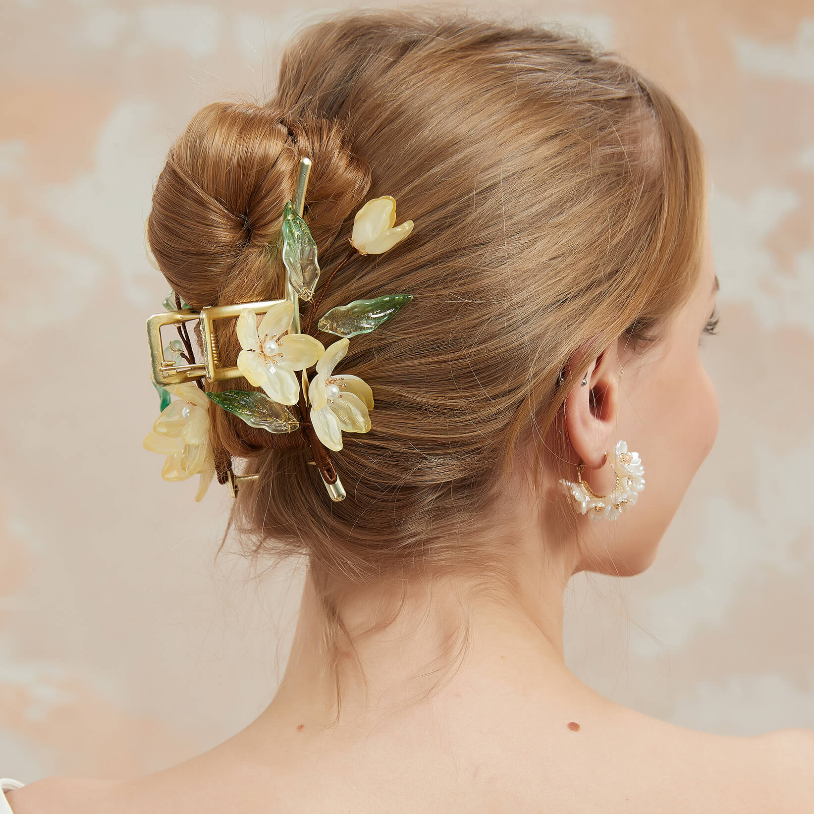 Dream Jasmine Flower Garden Hair Clawhair clawsJewelryBlossomuniqueflowerearringsgiftforhermothergiftdaughtergiftbirthdaygiftanniversarygift