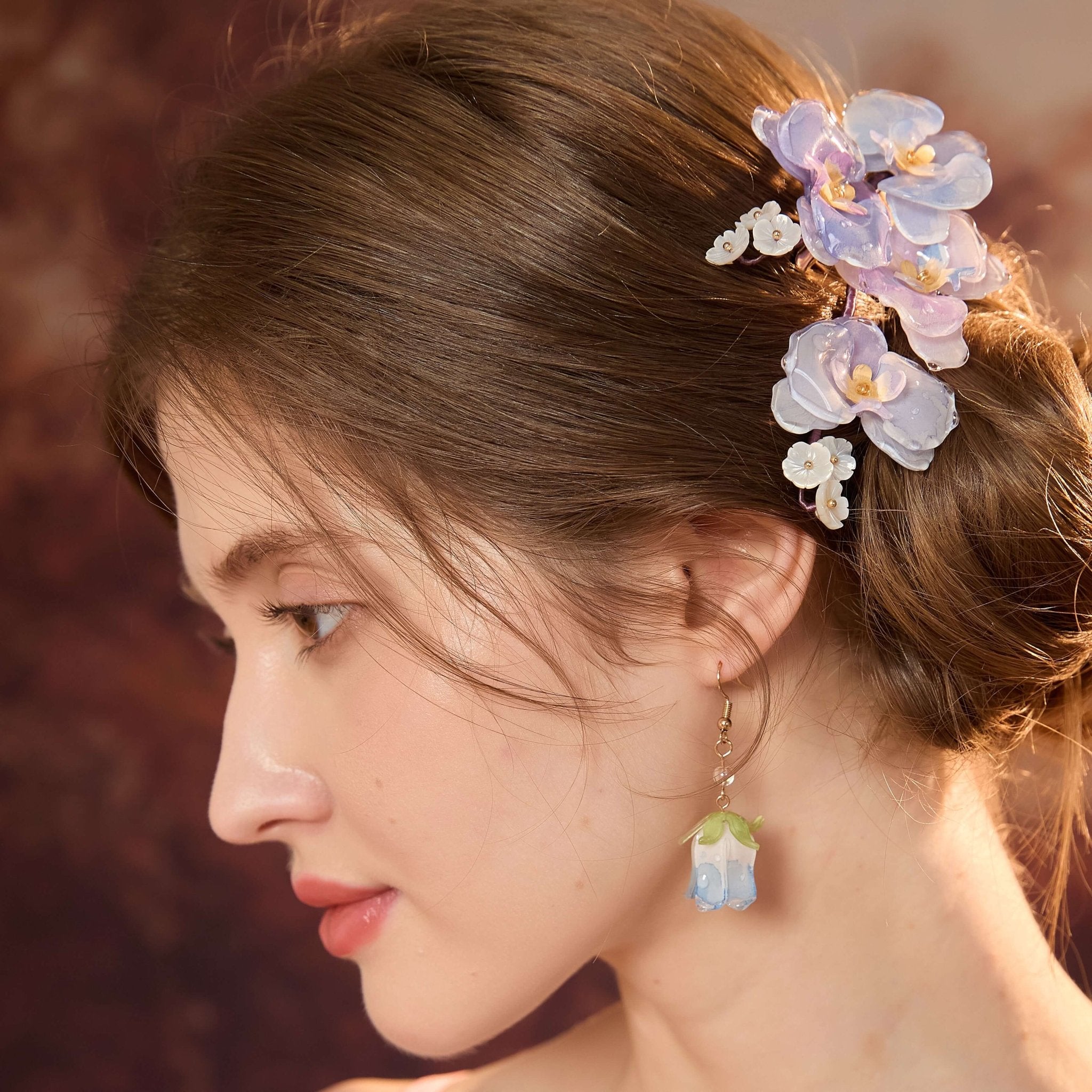 Dream Orchid Garden Hair ClipHair ClipsJewelryBlossomuniqueflowerearringsgiftforhermothergiftdaughtergiftbirthdaygiftanniversarygift