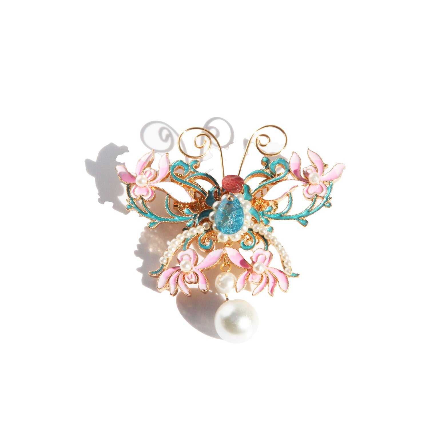 Enameled Butterfly Amethyst Rubellite Brooch/ Final SalebroochJewelryBlossomuniqueflowerearringsgiftforhermothergiftdaughtergiftbirthdaygiftanniversarygift