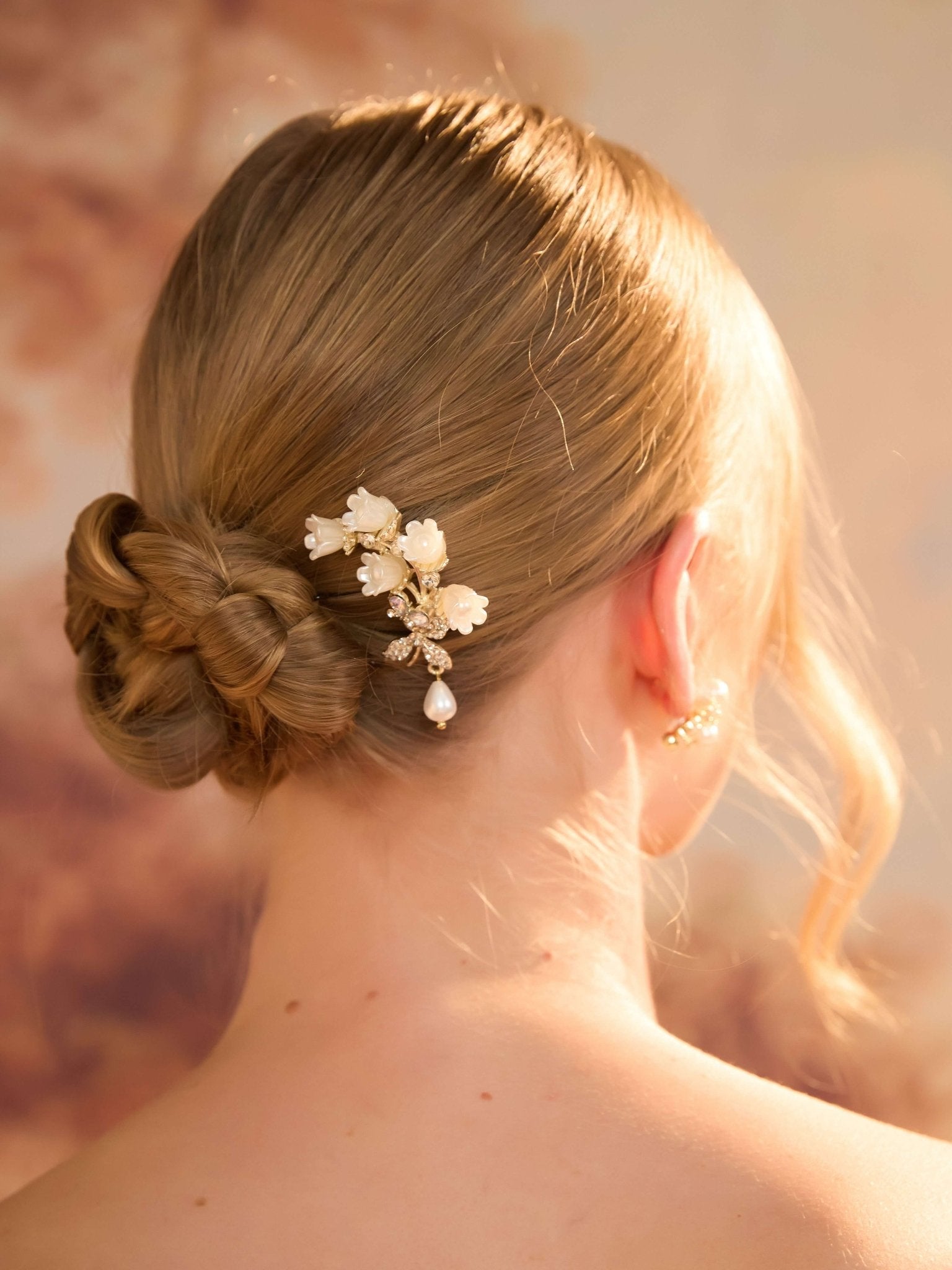 Genevieve French Hair PinHAIRJewelryBlossomuniqueflowerearringsgiftforhermothergiftdaughtergiftbirthdaygiftanniversarygift
