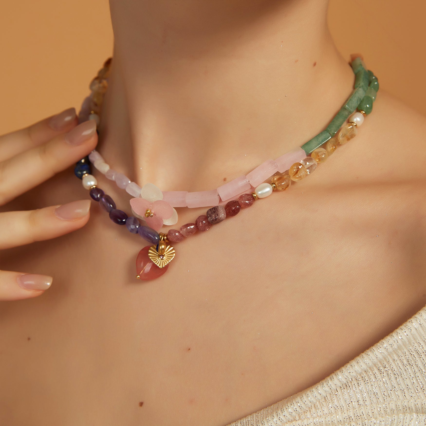 Harmony Spectrum Crystal NecklaceNecklaceJewelryBlossomuniqueflowerearringsgiftforhermothergiftdaughtergiftbirthdaygiftanniversarygift