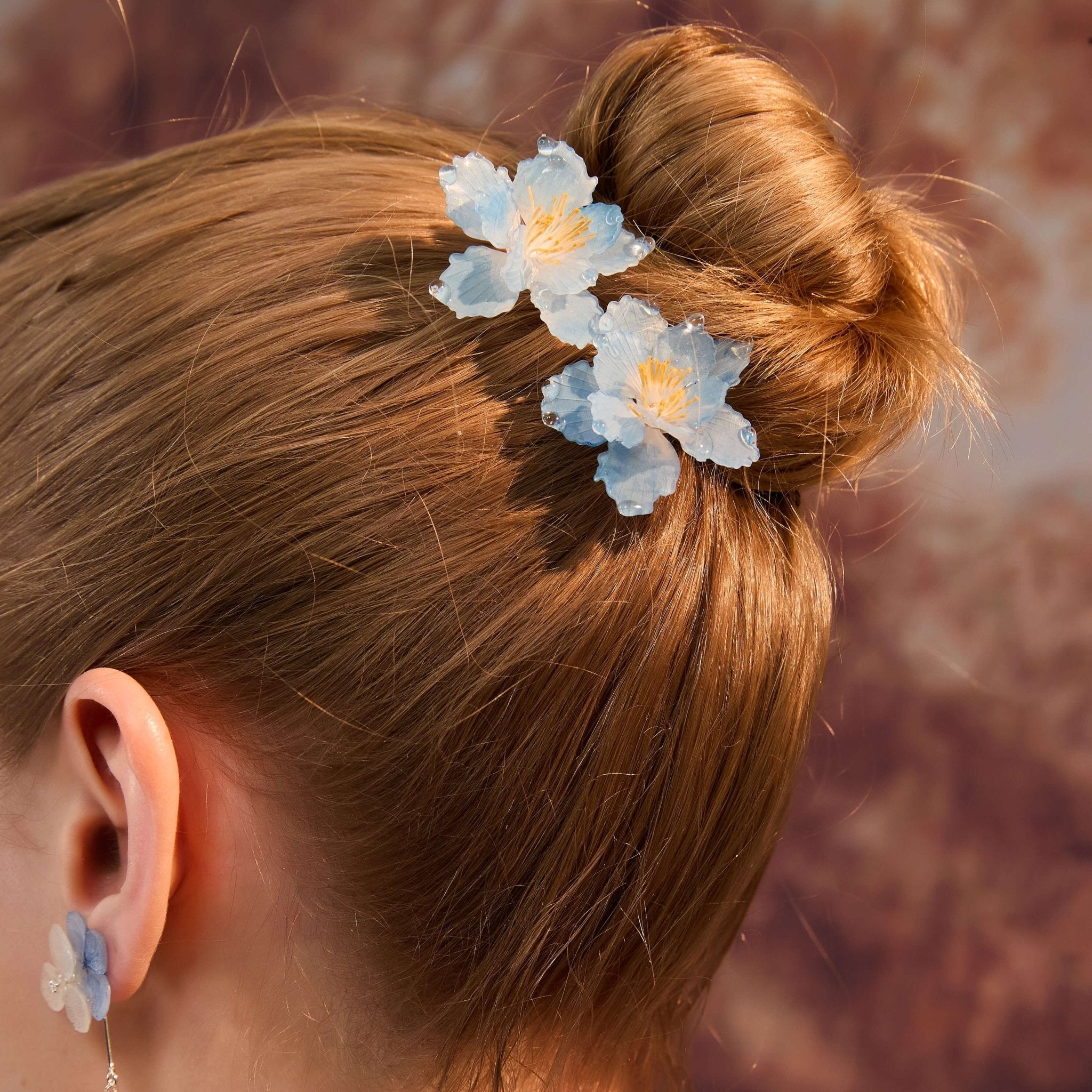 Himalayan Blue Poppy Hair Pin (2 - Pieces)HAIRJewelryBlossomuniqueflowerearringsgiftforhermothergiftdaughtergiftbirthdaygiftanniversarygift