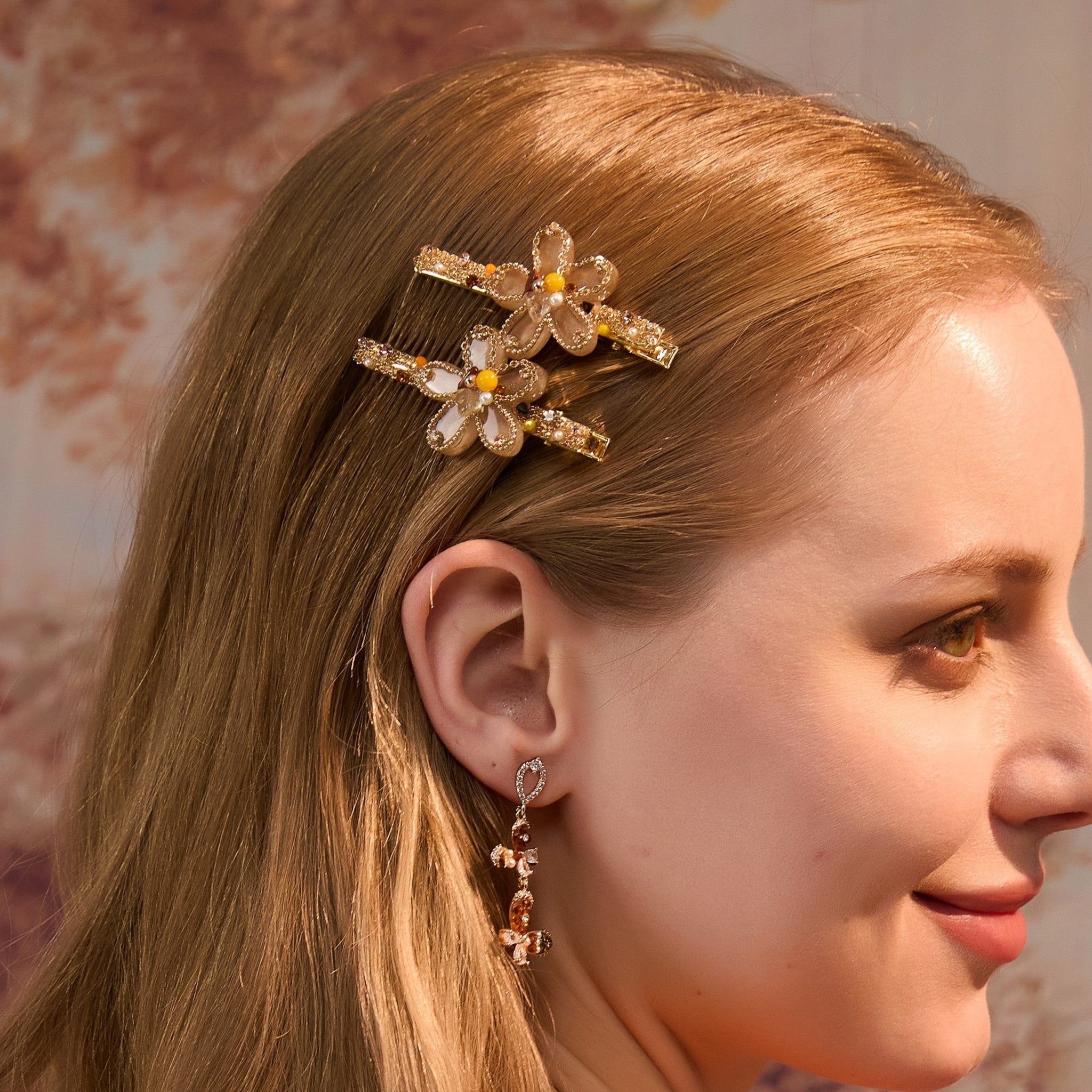 Jasmine Crystal Garden Clips Duo (2 - Pieces)HAIRJewelryBlossomuniqueflowerearringsgiftforhermothergiftdaughtergiftbirthdaygiftanniversarygift