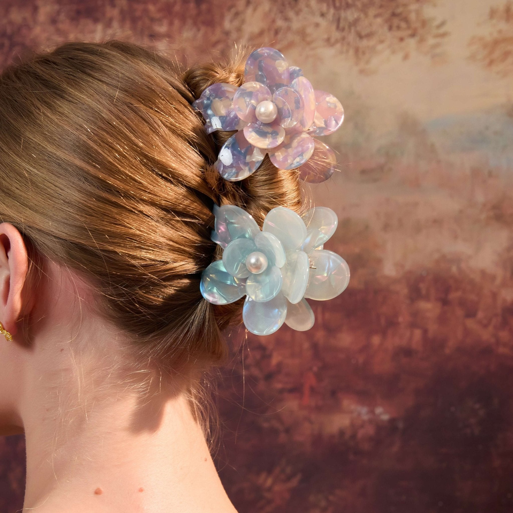 Jasmine Pearl Bloom Hair Claw Duo (2 Pieces)hair clawsJewelryBlossomuniqueflowerearringsgiftforhermothergiftdaughtergiftbirthdaygiftanniversarygift