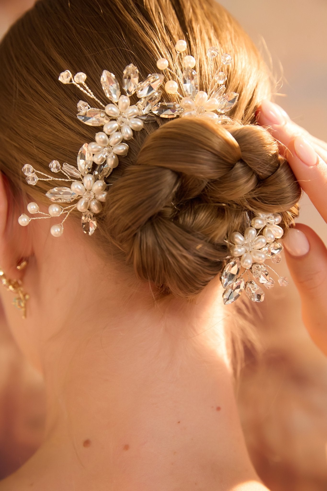 Juliette Hair Pin Set (4-Piece)HAIRJewelryBlossomuniqueflowerearringsgiftforhermothergiftdaughtergiftbirthdaygiftanniversarygift