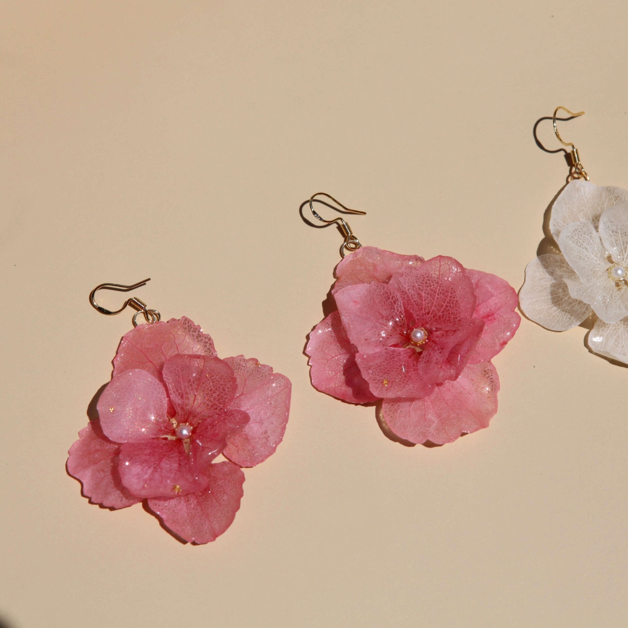 Large Pink Rose Petal Drop EarringsEarringsJewelryBlossomuniqueflowerearringsgiftforhermothergiftdaughtergiftbirthdaygiftanniversarygift