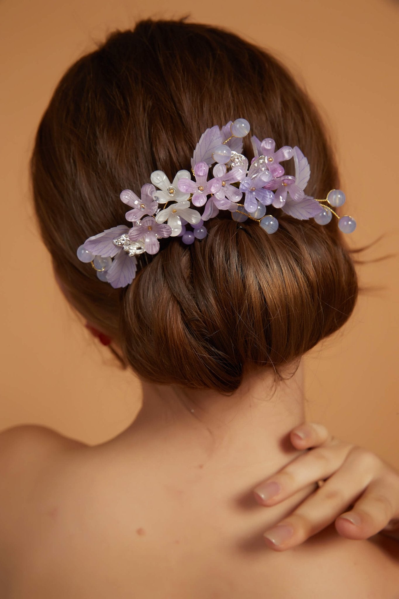 Lavender Blossom Butterfly Hair CombHair ClipsJewelryBlossomuniqueflowerearringsgiftforhermothergiftdaughtergiftbirthdaygiftanniversarygift