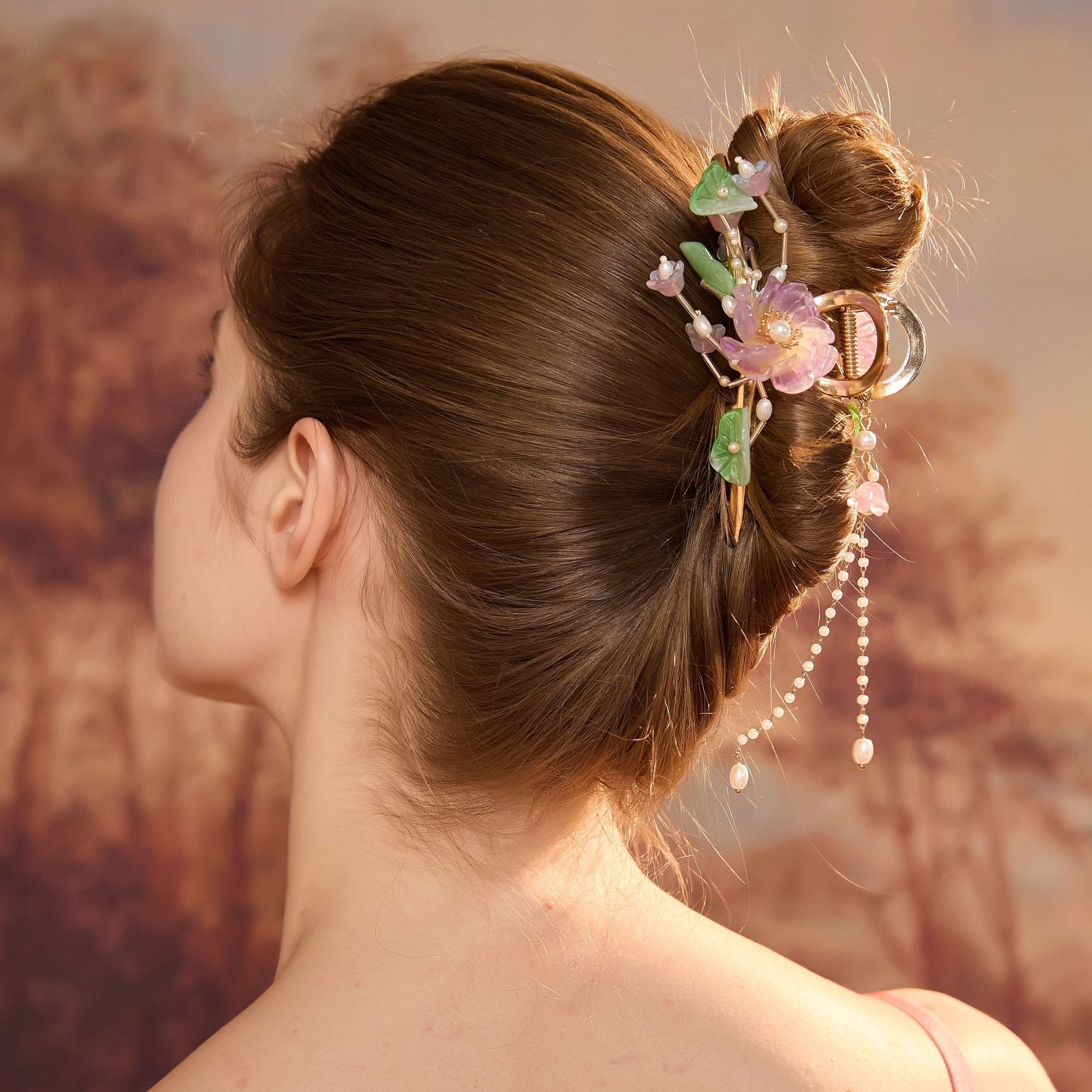 Lavender Peony Hair Clawhair clawsJewelryBlossomuniqueflowerearringsgiftforhermothergiftdaughtergiftbirthdaygiftanniversarygift