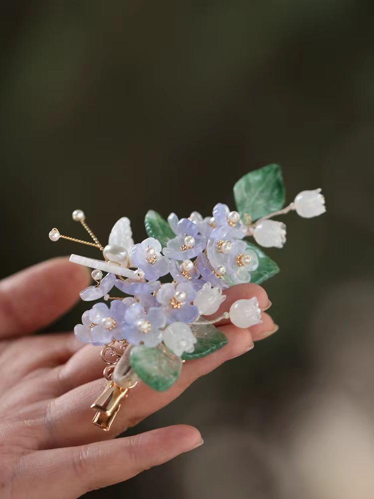 Lilac Flower Butterfly Garden Hair ClipHair ClipsJewelryBlossomuniqueflowerearringsgiftforhermothergiftdaughtergiftbirthdaygiftanniversarygift