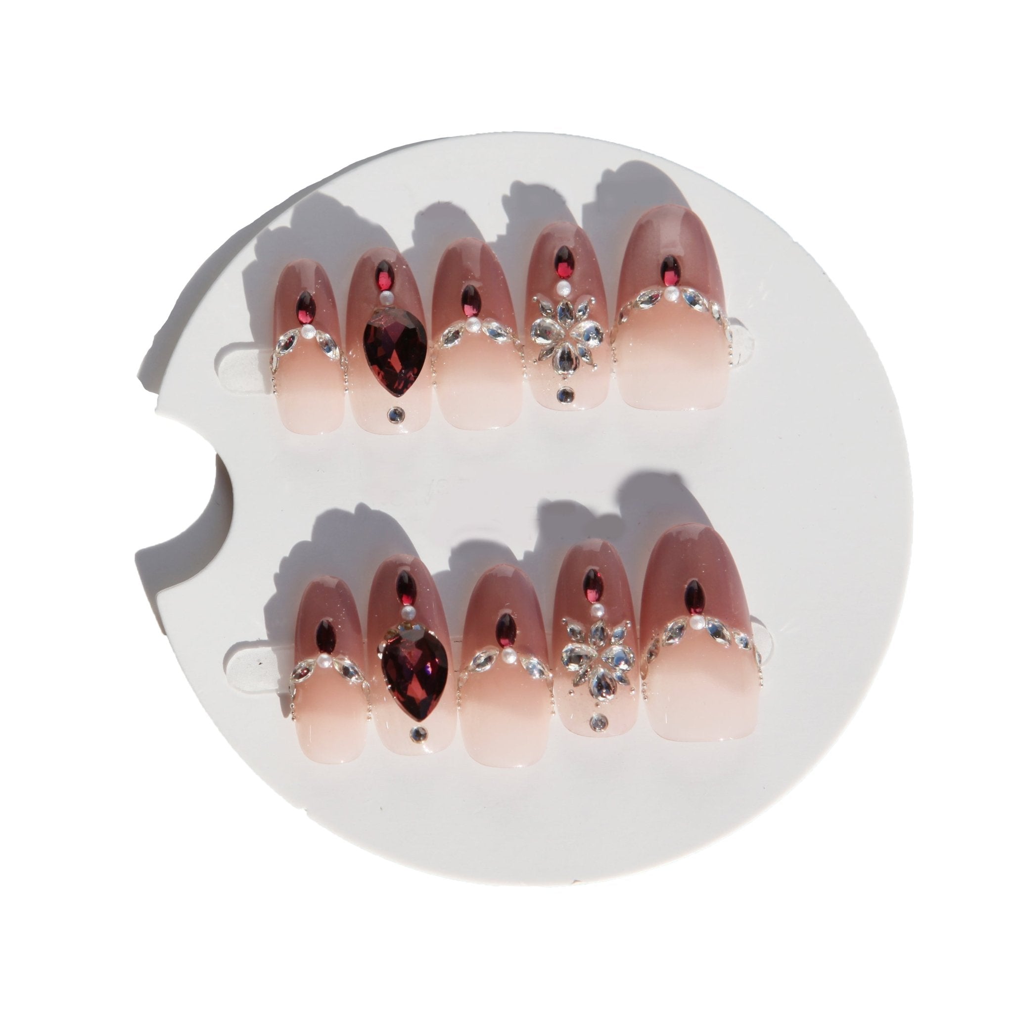 Midnight Garnet Nail SetJewelryBlossomuniqueflowerearringsgiftforhermothergiftdaughtergiftbirthdaygiftanniversarygift