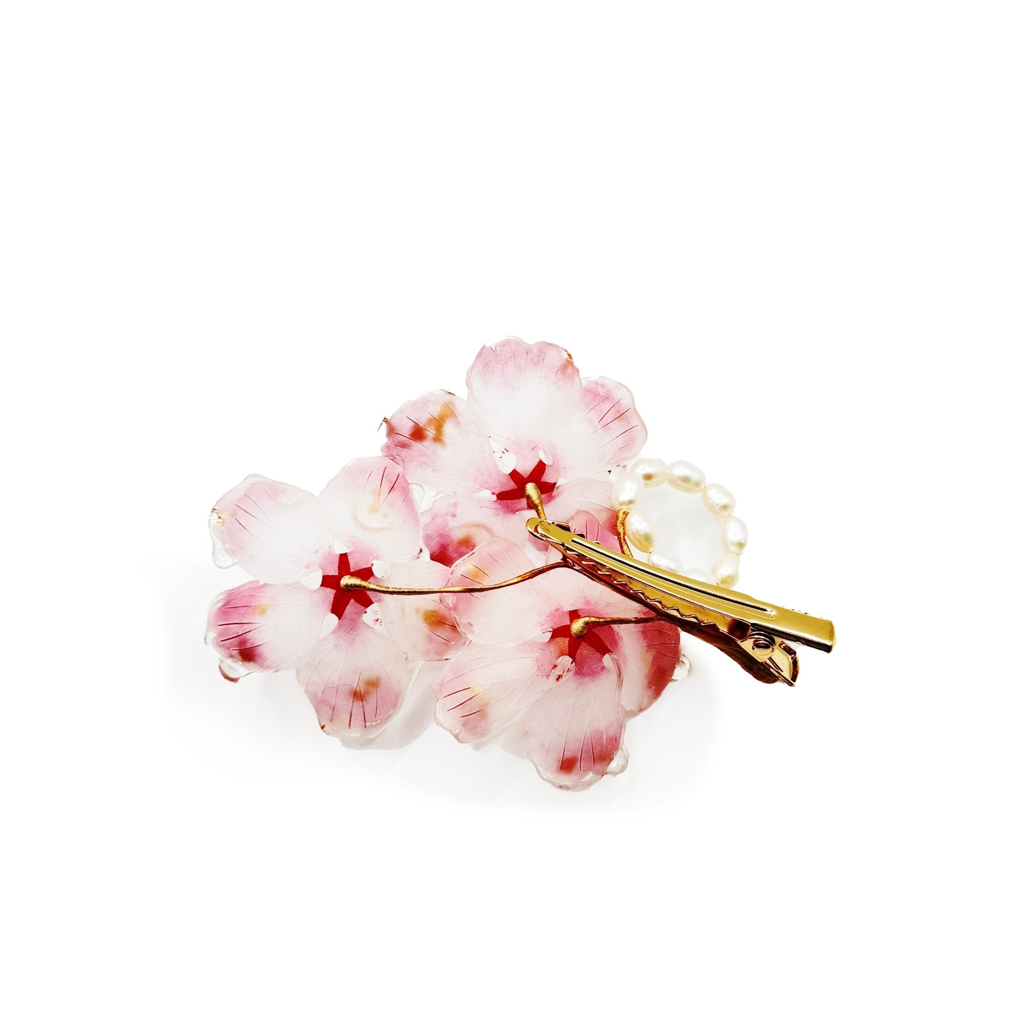 *My Rain Garden* Peach Garden Pearl Hair ClipHair ClipsJewelryBlossomuniqueflowerearringsgiftforhermothergiftdaughtergiftbirthdaygiftanniversarygift