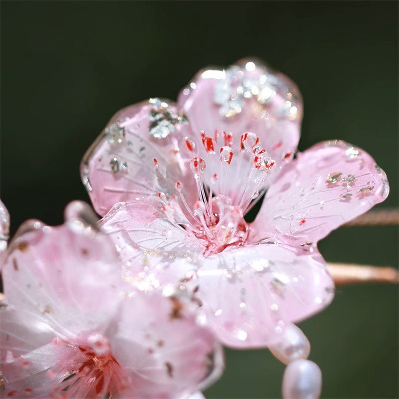 *My Rain Garden* Peach Garden Pearl Hair ClipHair ClipsJewelryBlossomuniqueflowerearringsgiftforhermothergiftdaughtergiftbirthdaygiftanniversarygift