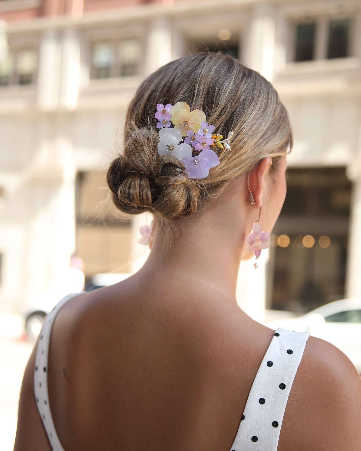 Honey Viola & Blush Blossom French Pin