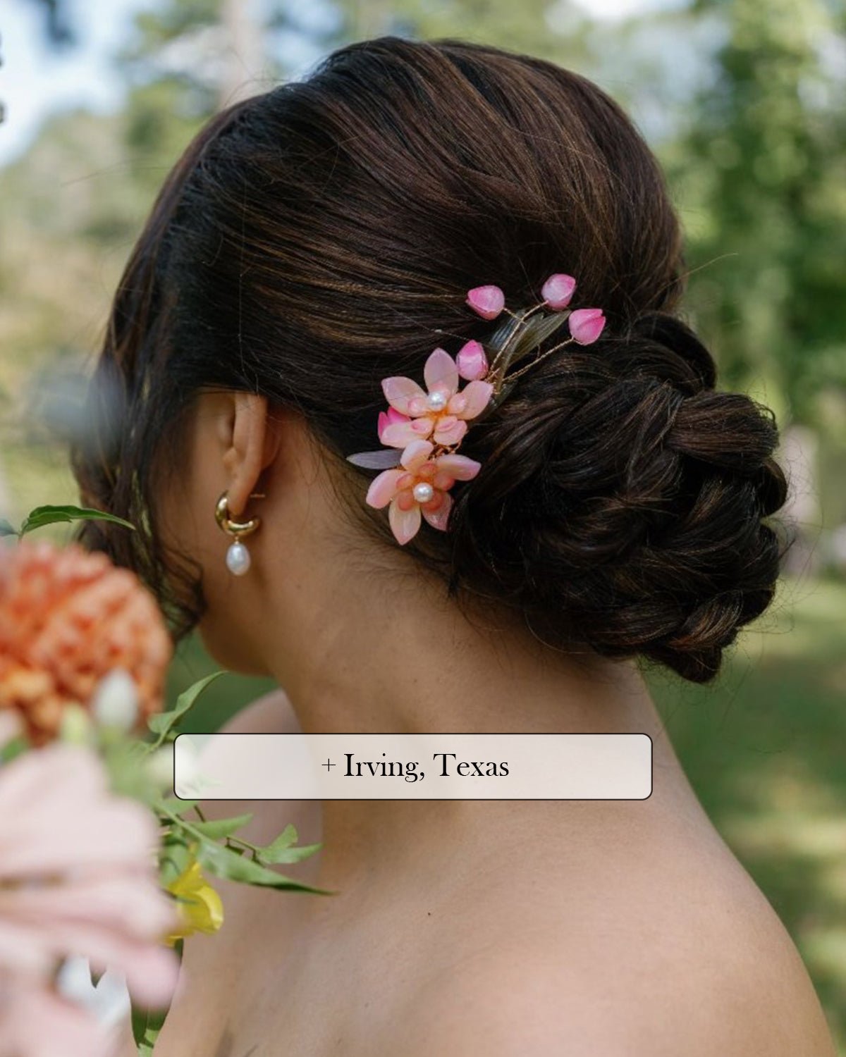 Peach Flower Bellflower Hair ClipHair ClipsJewelryBlossomuniqueflowerearringsgiftforhermothergiftdaughtergiftbirthdaygiftanniversarygift
