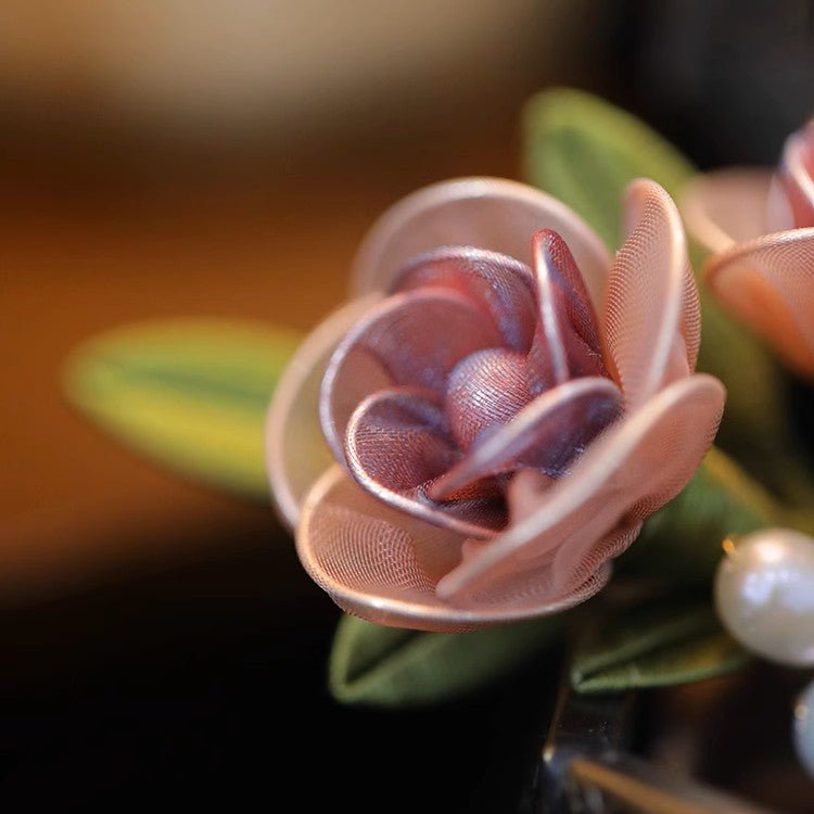 Pink Floral Banquet Brooch/ Final SalebroochJewelryBlossomuniqueflowerearringsgiftforhermothergiftdaughtergiftbirthdaygiftanniversarygift