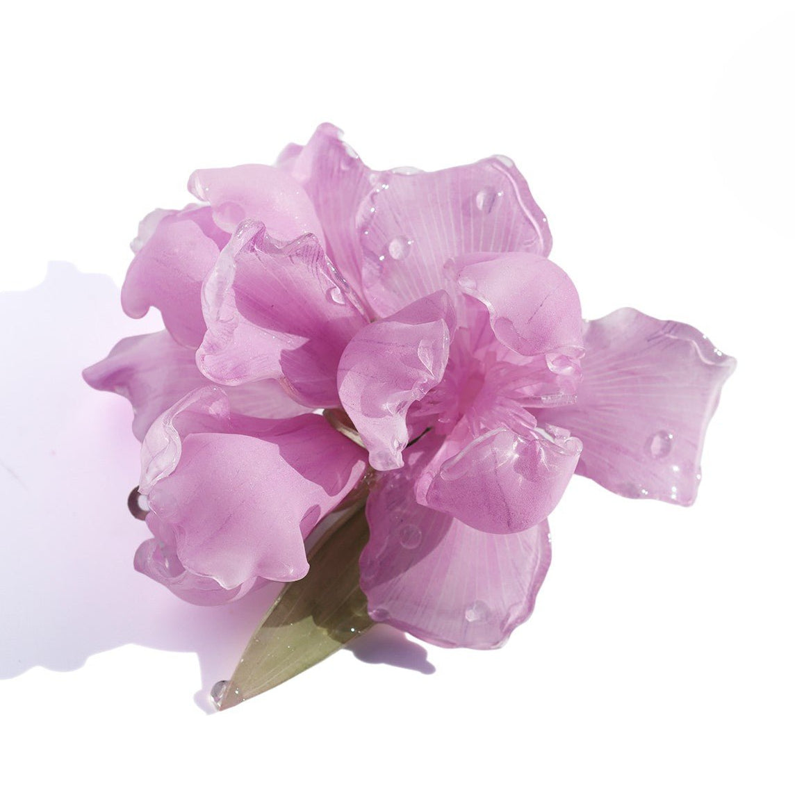 Pink Iris Flower Hair Barrette ClipHair ClipsJewelryBlossomuniqueflowerearringsgiftforhermothergiftdaughtergiftbirthdaygiftanniversarygift