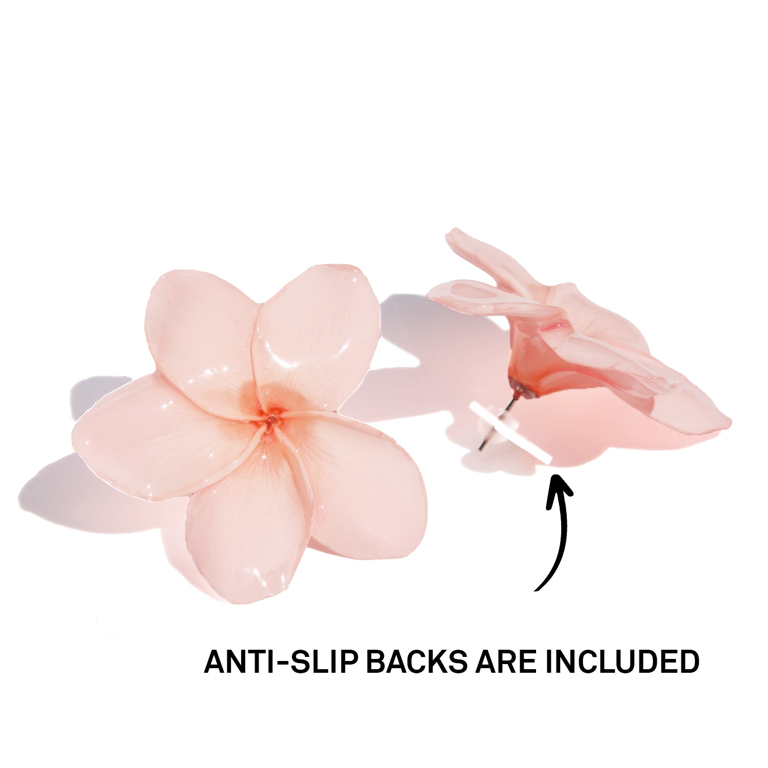 Pink Plumeria Flower Earring StudsHAIRJewelryBlossomuniqueflowerearringsgiftforhermothergiftdaughtergiftbirthdaygiftanniversarygift
