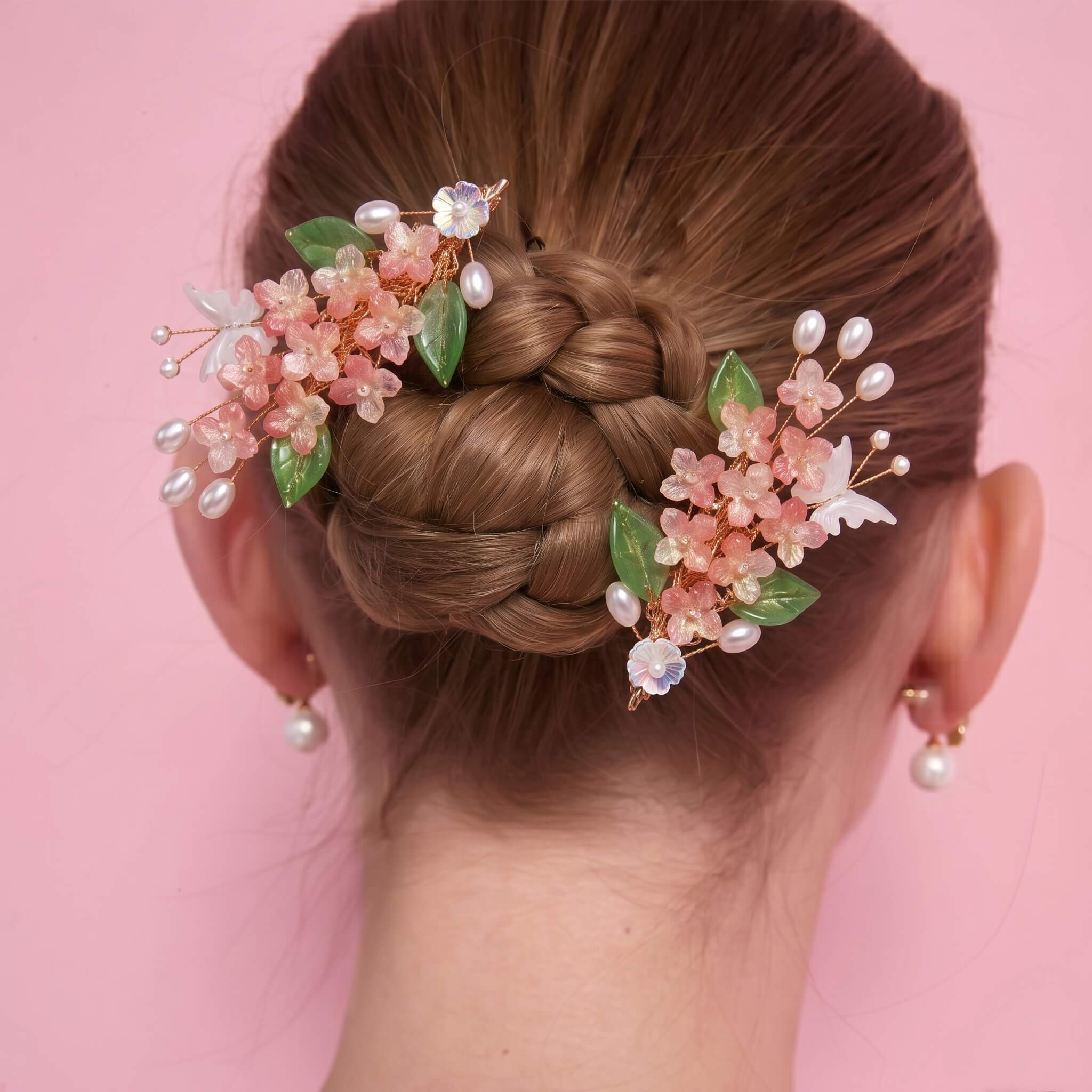 Blush Lilac Flower Hair Clips (2 Pieces)
