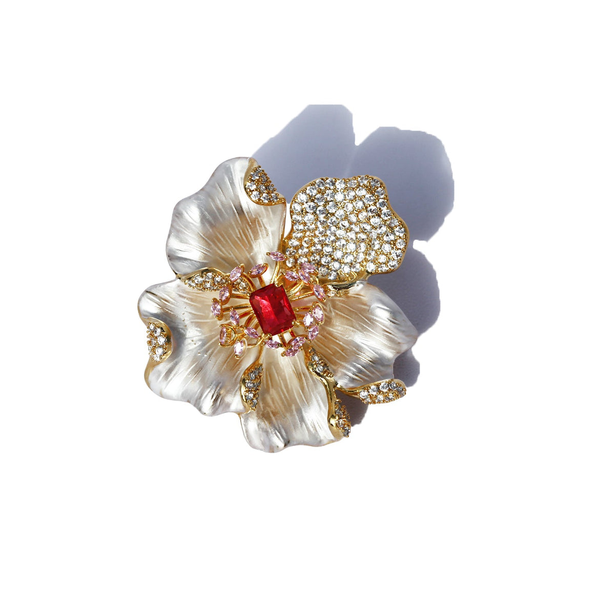 Porcelain Hibiscus Scarlet Sparkle Brooch brooch JewelryBlossom #flowerjewelry# #weddingjewelry# #bridaljewelry# #weddinggift# #bridemaidgift##giftforher# #mothergift# #daughtergift# #birthdaygift# #anniversarygi
