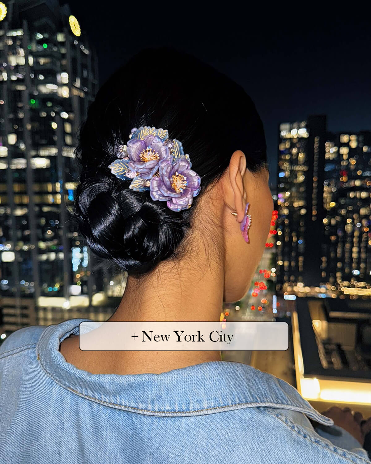 Purple Begonia Flower Hair ClipHAIRJewelryBlossomuniqueflowerearringsgiftforhermothergiftdaughtergiftbirthdaygiftanniversarygift