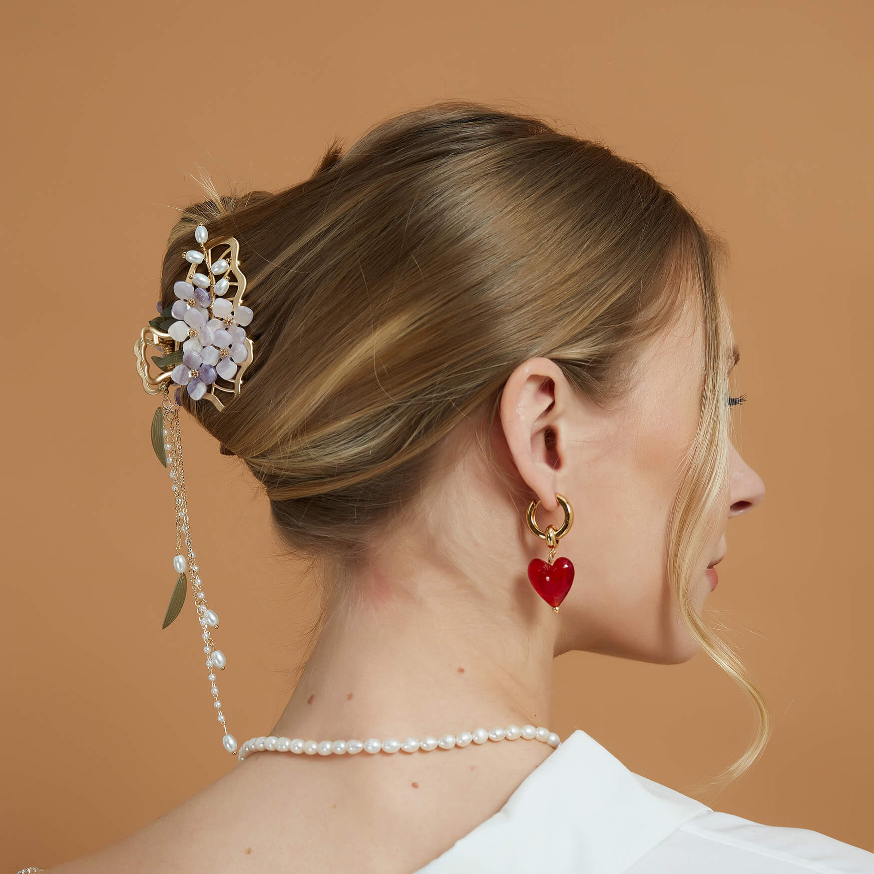 Purple Lilac Flower Hair Clawhair clawsJewelryBlossomuniqueflowerearringsgiftforhermothergiftdaughtergiftbirthdaygiftanniversarygift