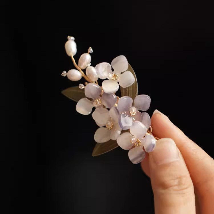 Purple Lilac Flower Hair ClipHair ClipsJewelryBlossomuniqueflowerearringsgiftforhermothergiftdaughtergiftbirthdaygiftanniversarygift