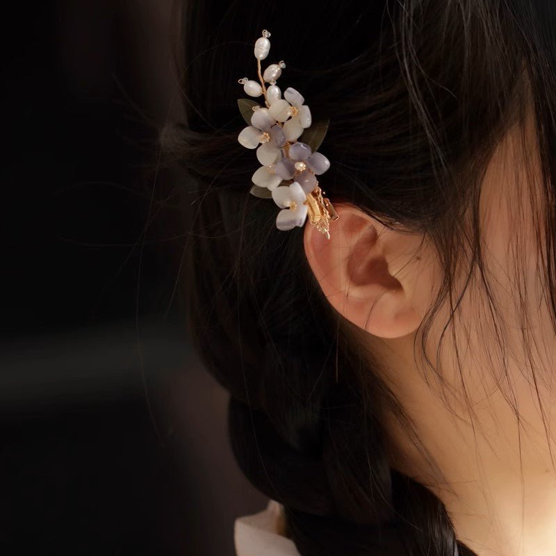 Purple Lilac Flower Hair ClipHair ClipsJewelryBlossomuniqueflowerearringsgiftforhermothergiftdaughtergiftbirthdaygiftanniversarygift