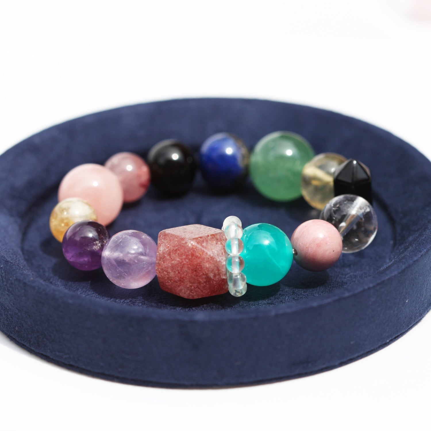 Rainbow Harmony Natural Crystal Beaded BraceletBraceletJewelryBlossomuniqueflowerearringsgiftforhermothergiftdaughtergiftbirthdaygiftanniversarygift