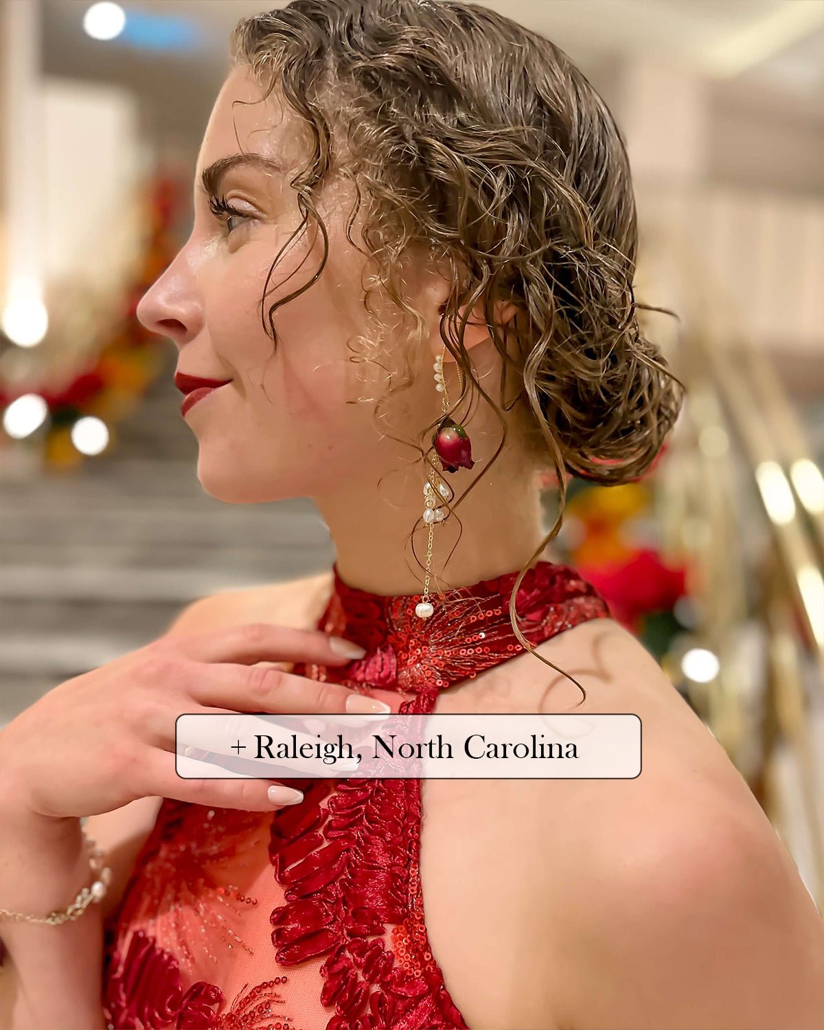 Real Rose Natural Pearl EarringsEarringsJewelryBlossomuniqueflowerearringsgiftforhermothergiftdaughtergiftbirthdaygiftanniversarygift