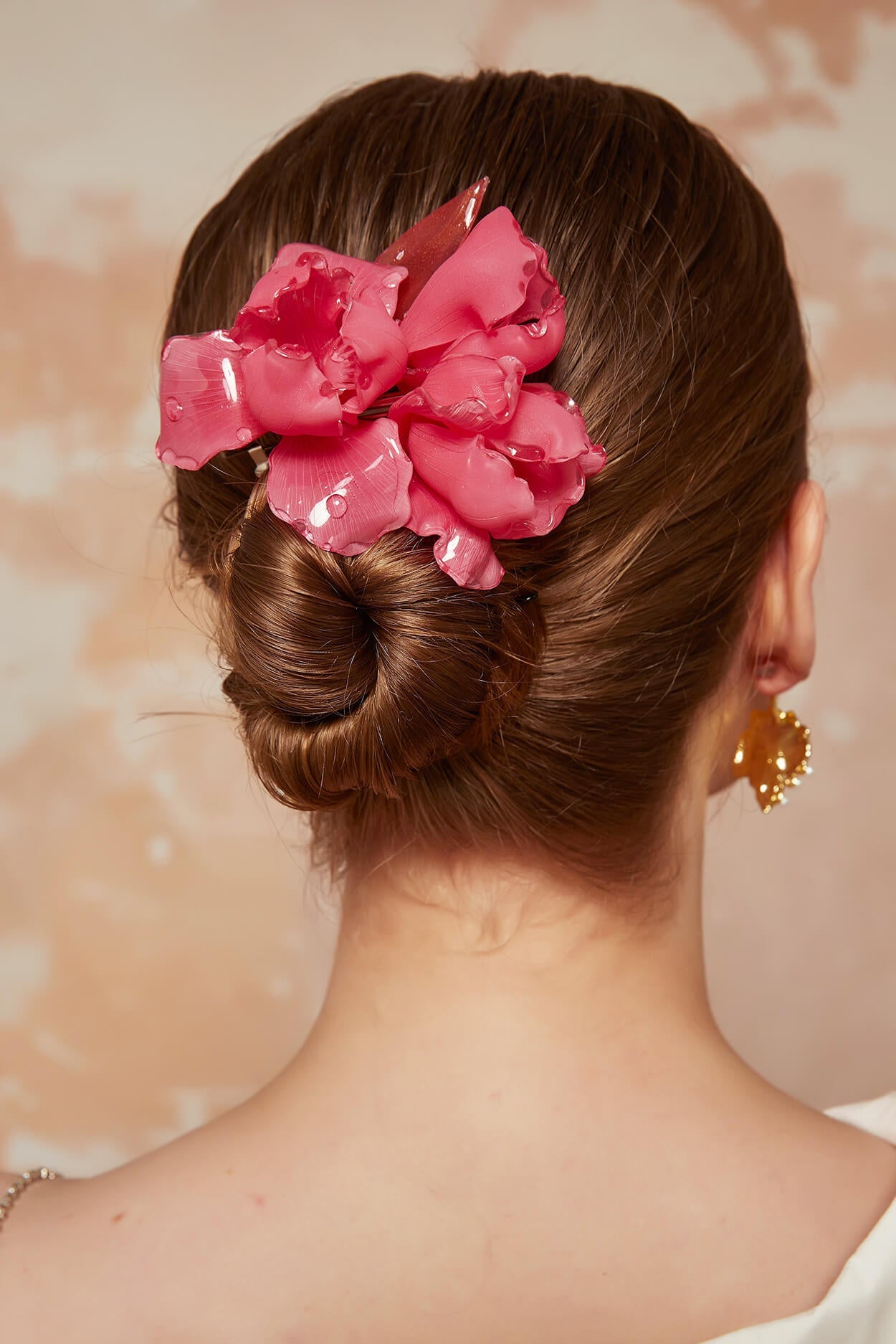 Red Iris Flower Hair Barrette ClipHair ClipsJewelryBlossomuniqueflowerearringsgiftforhermothergiftdaughtergiftbirthdaygiftanniversarygift